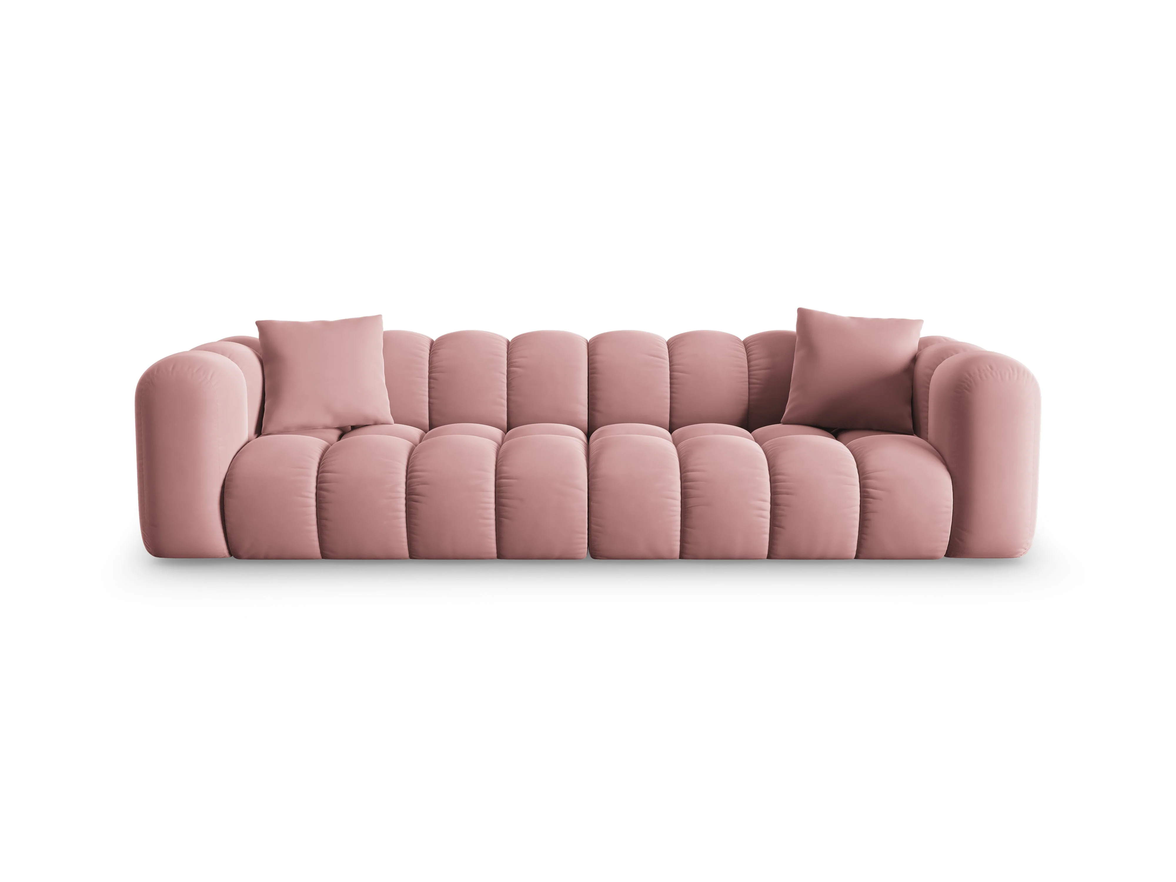 Sofa aksamitna 4-osobowa HALLEY różowy - Image 3