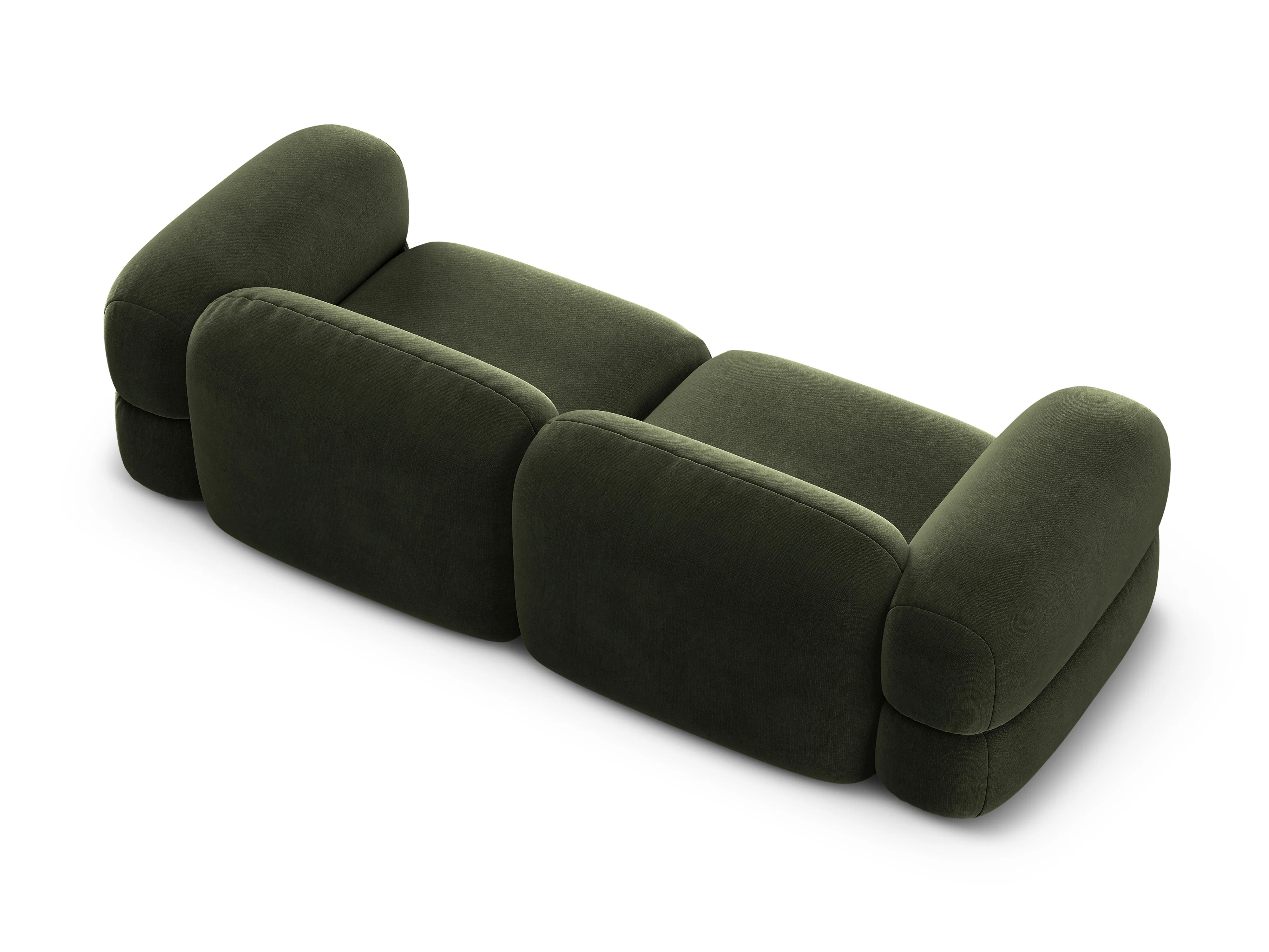 Sofa aksamitna 4-osobowa ROGER oliwkowy - Image 5