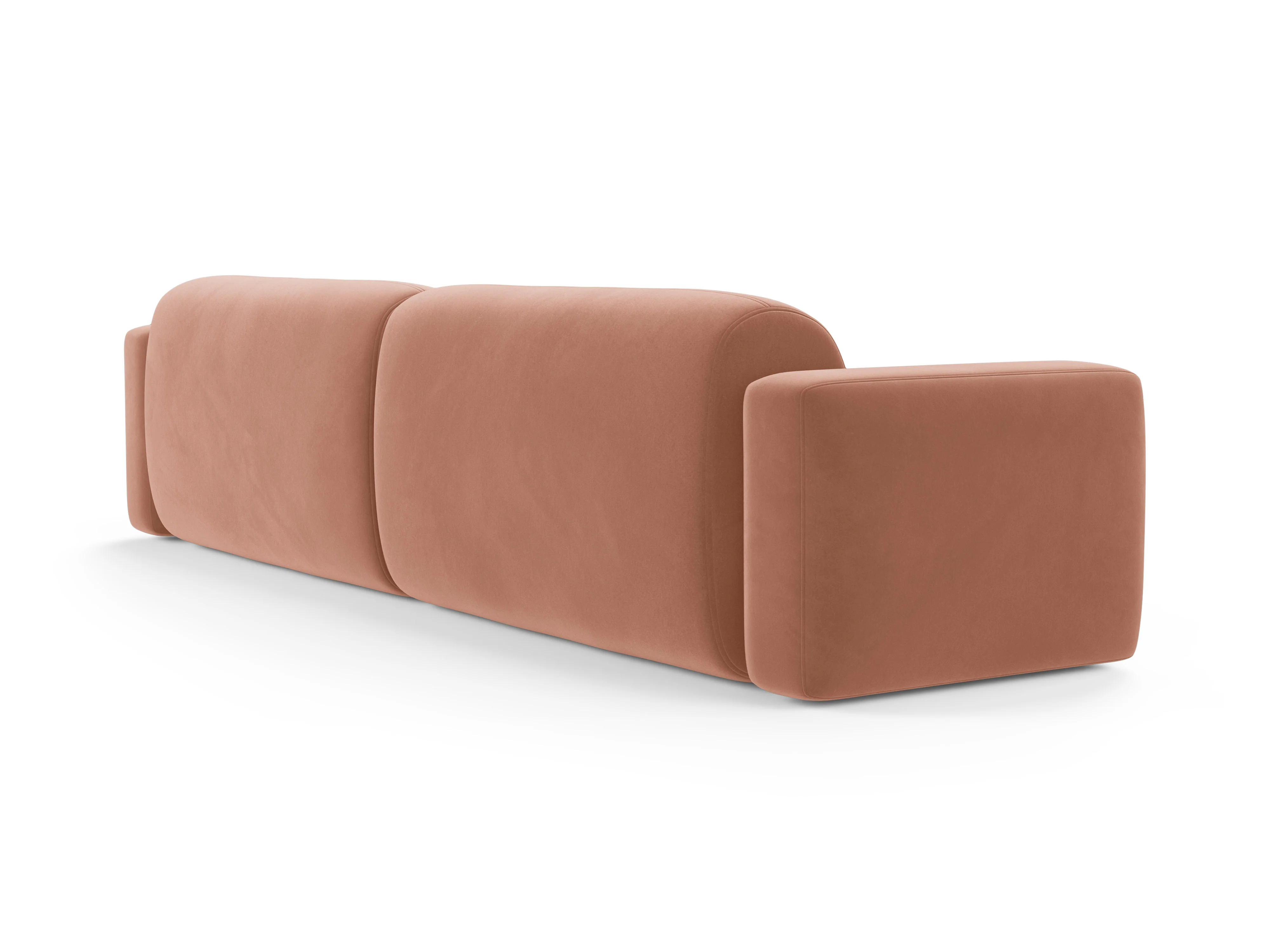 Sofa aksamitna 4-osobowa STRINO różowy - Image 3