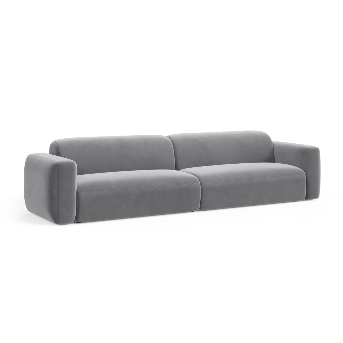 Sofa aksamitna 4-osobowa STRINO szary