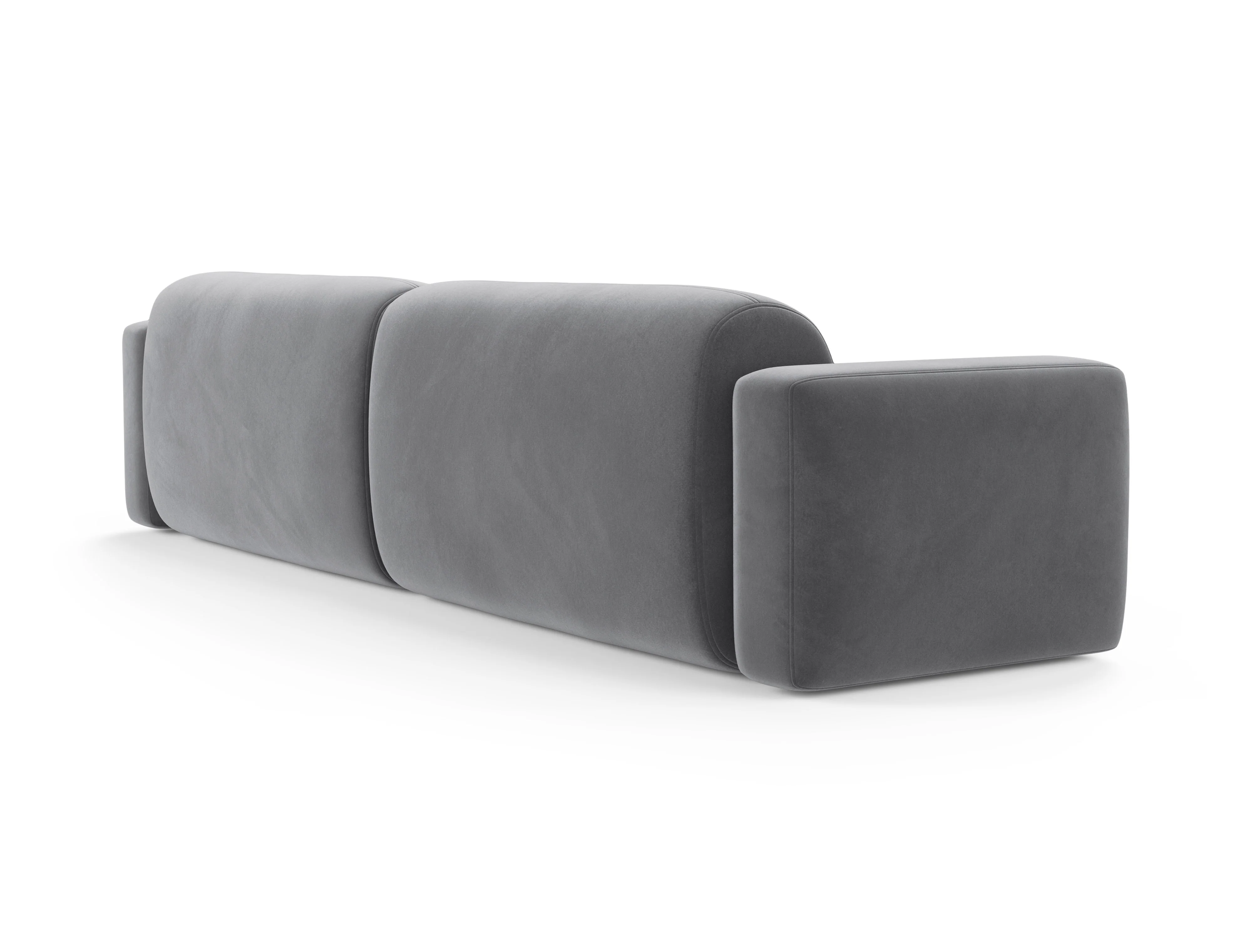 Sofa aksamitna 4-osobowa STRINO szary - Image 3