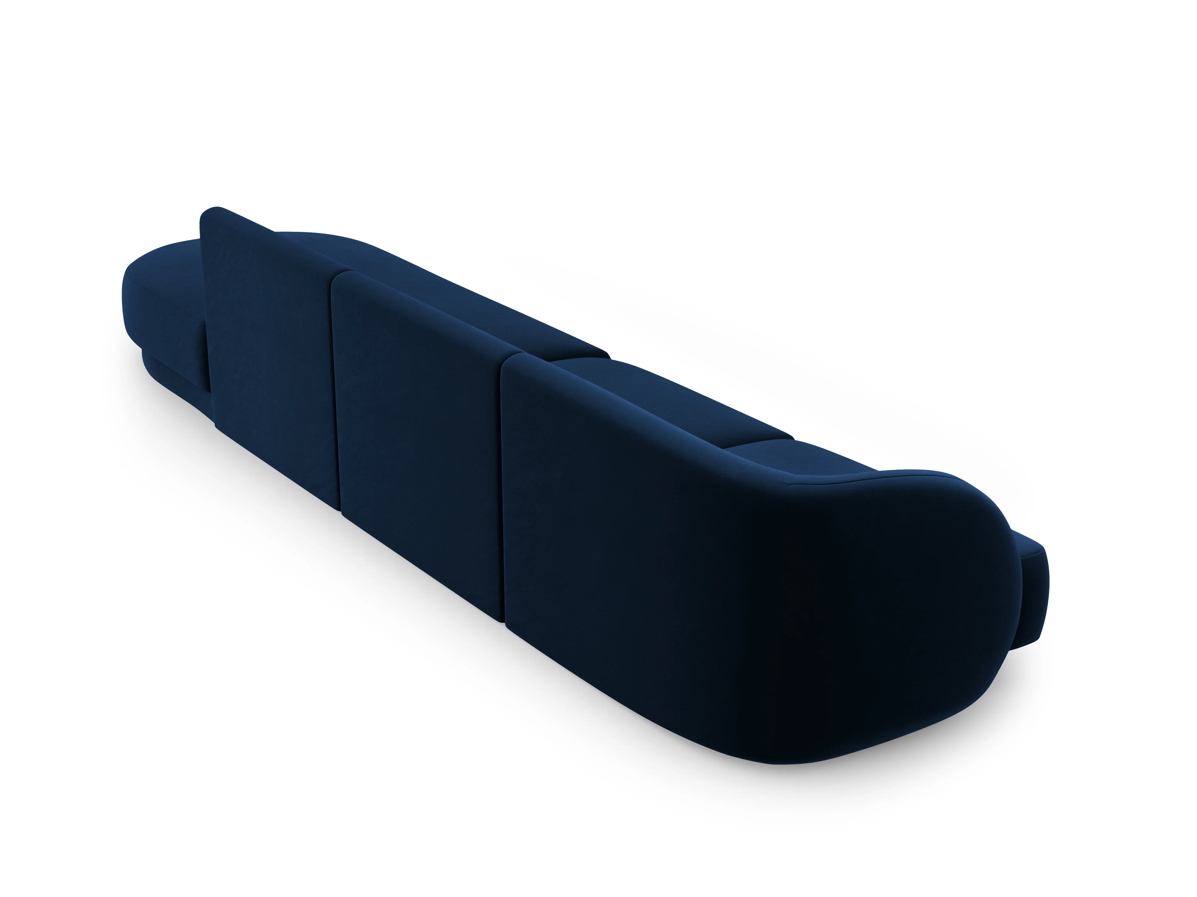Sofa aksamitna prawostronna 4-osobowa otwarta MILEY granat królewski - Image 3