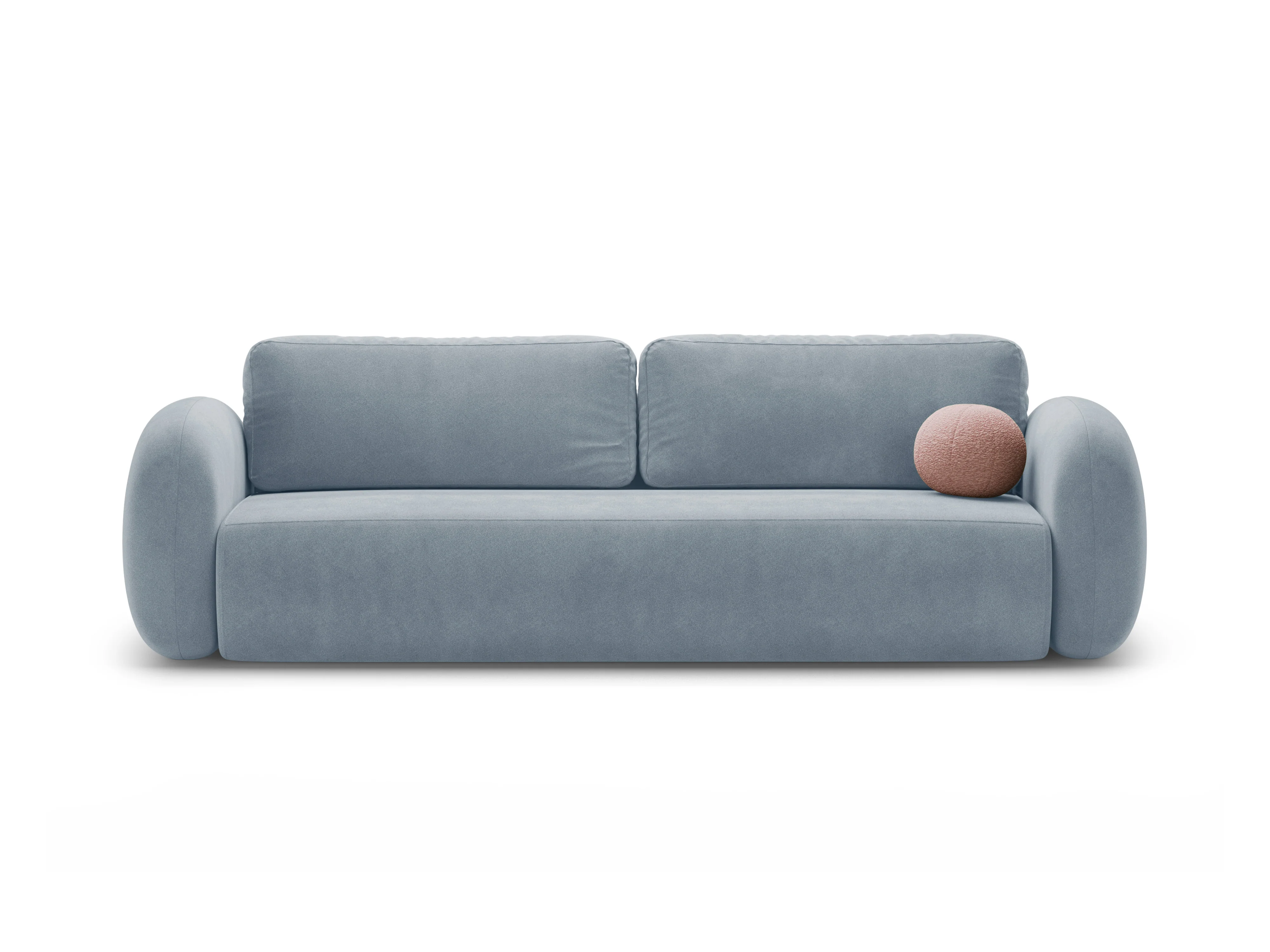 Sofa aksamitna z funkcją spania 3-osobowa TONALE błękitny - Image 3