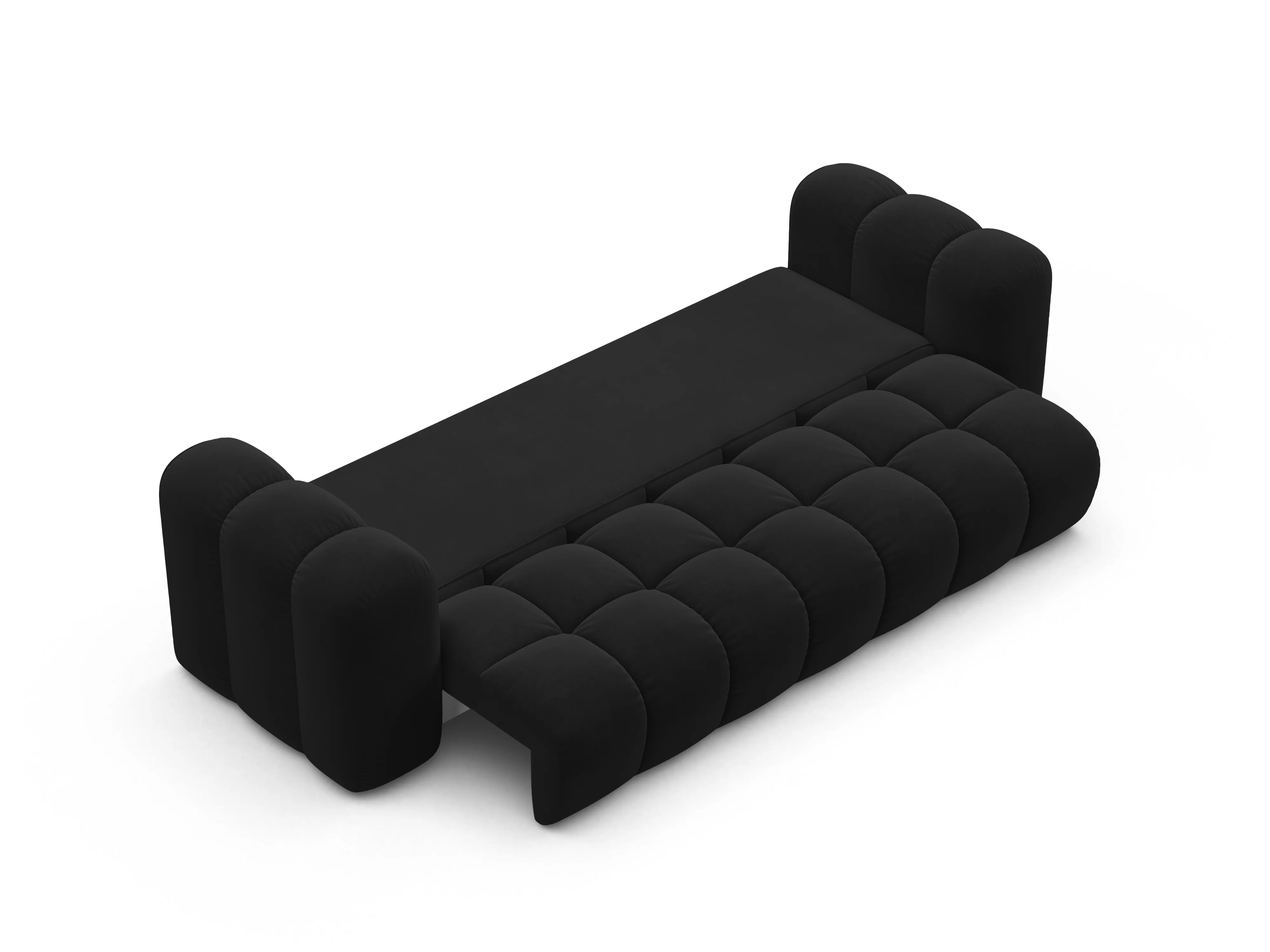 Sofa aksamitna z funkcją spania ASTRO czarny - Image 3