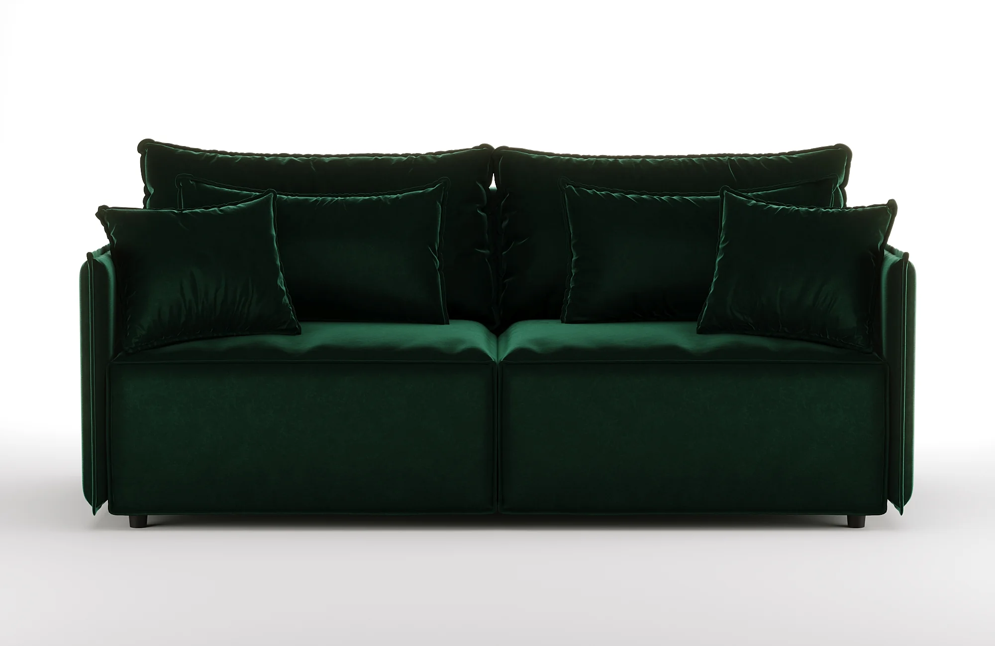 Sofa aksamitna z funkcją spania FABIEN ciemnozielony - Image 3