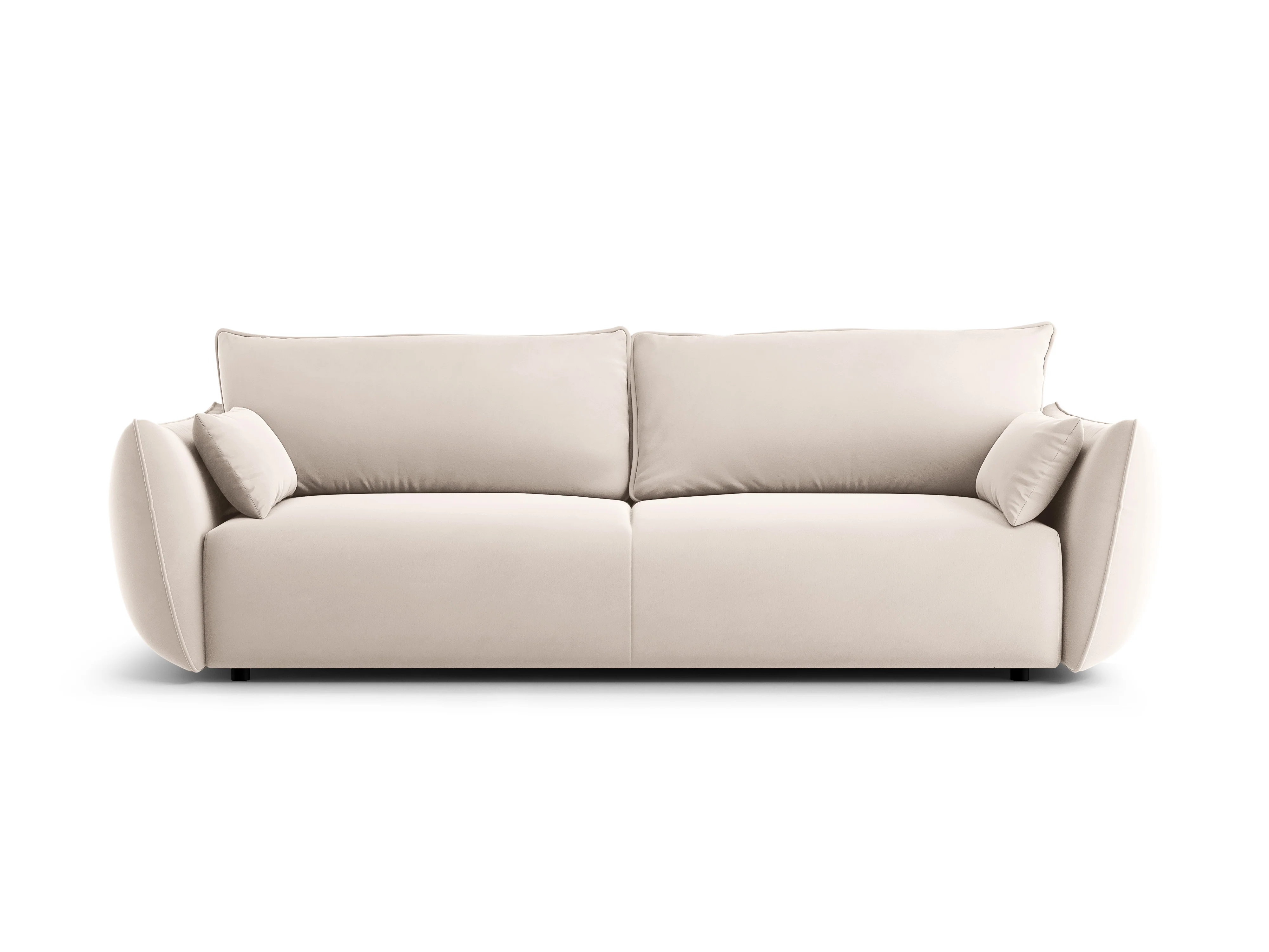 Sofa aksamitna z funkcją spania MATERA beżowy - Image 3