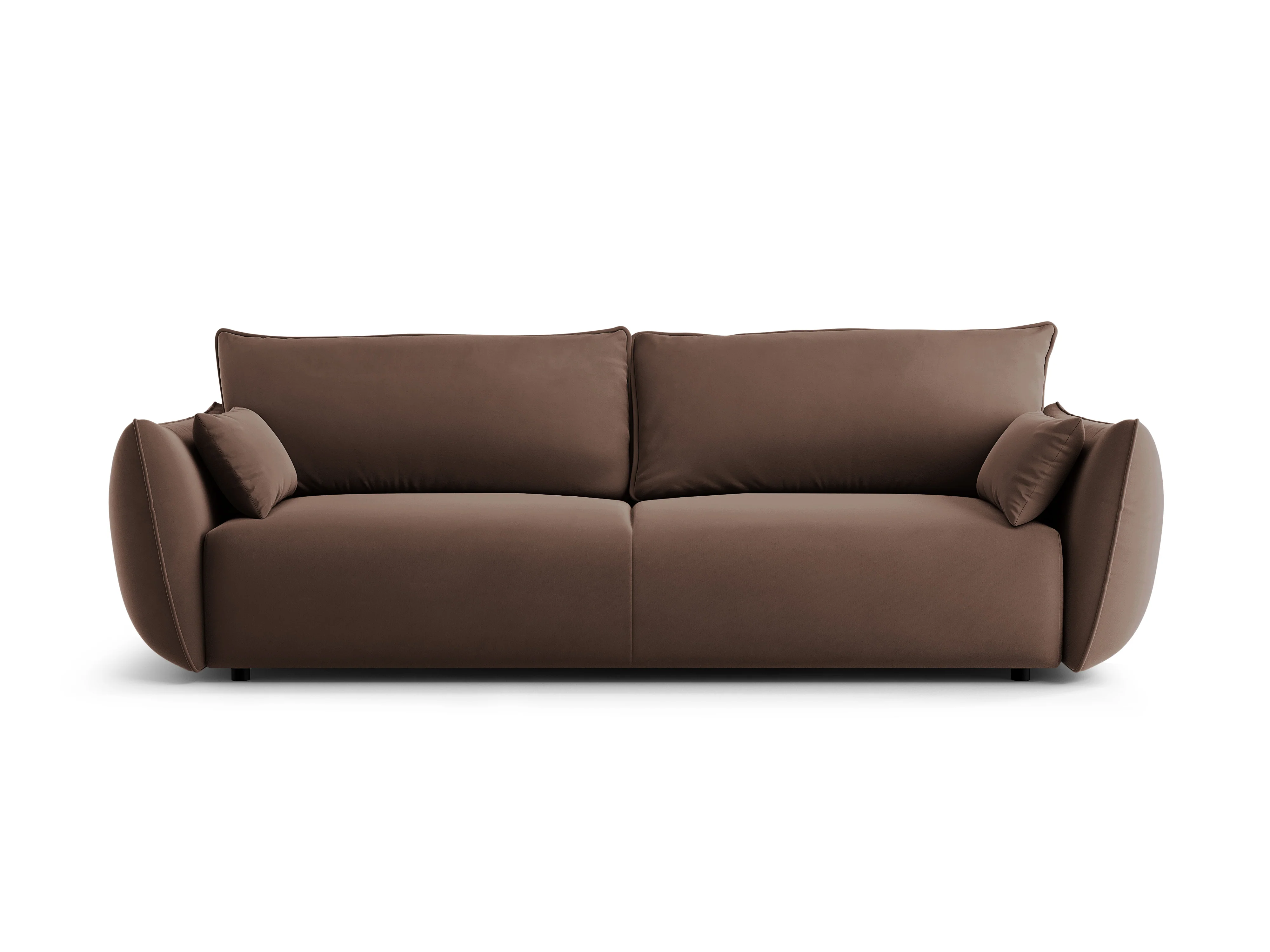 Sofa aksamitna z funkcją spania MATERA czekoladowy - Image 3