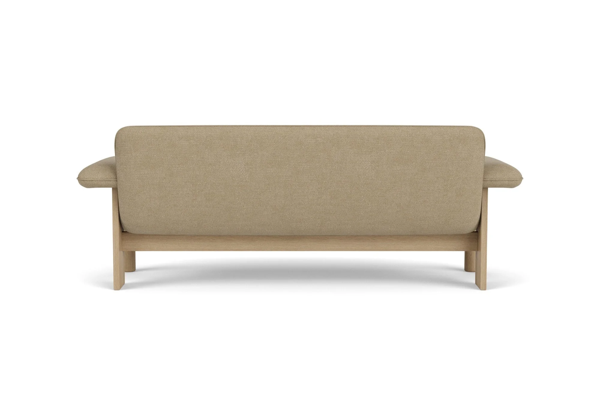 Sofa BRASILIA beżowy z dębową podstawą - Image 3
