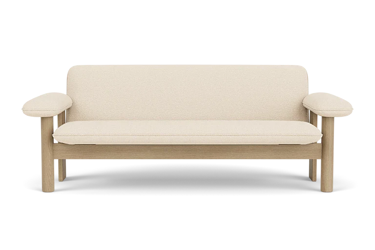 Sofa BRASILIA kremowy z dębową podstawą - Image 7