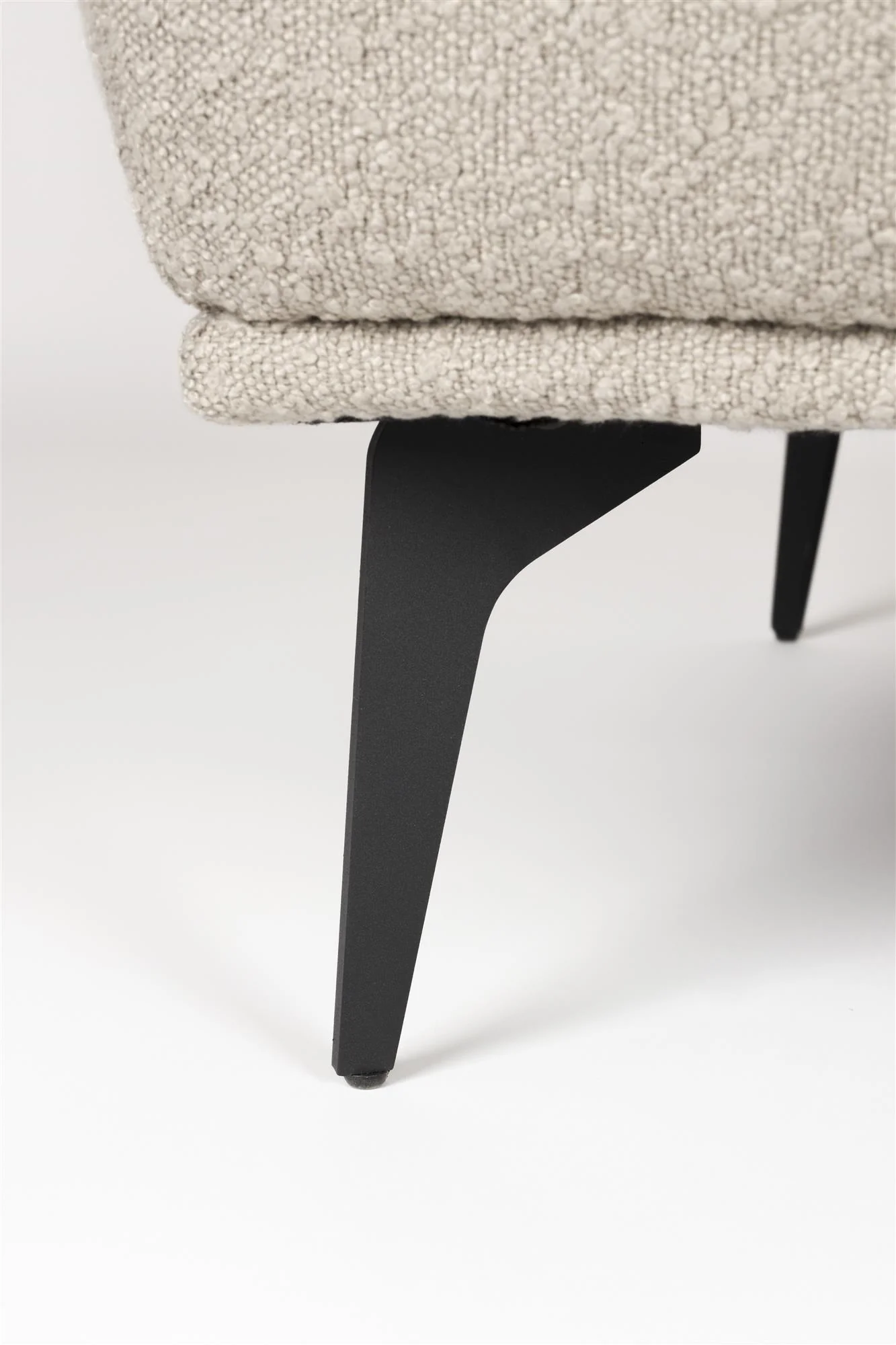 Sofa rozkładana CIELKE beżowy z czarną podstawą - Image 5