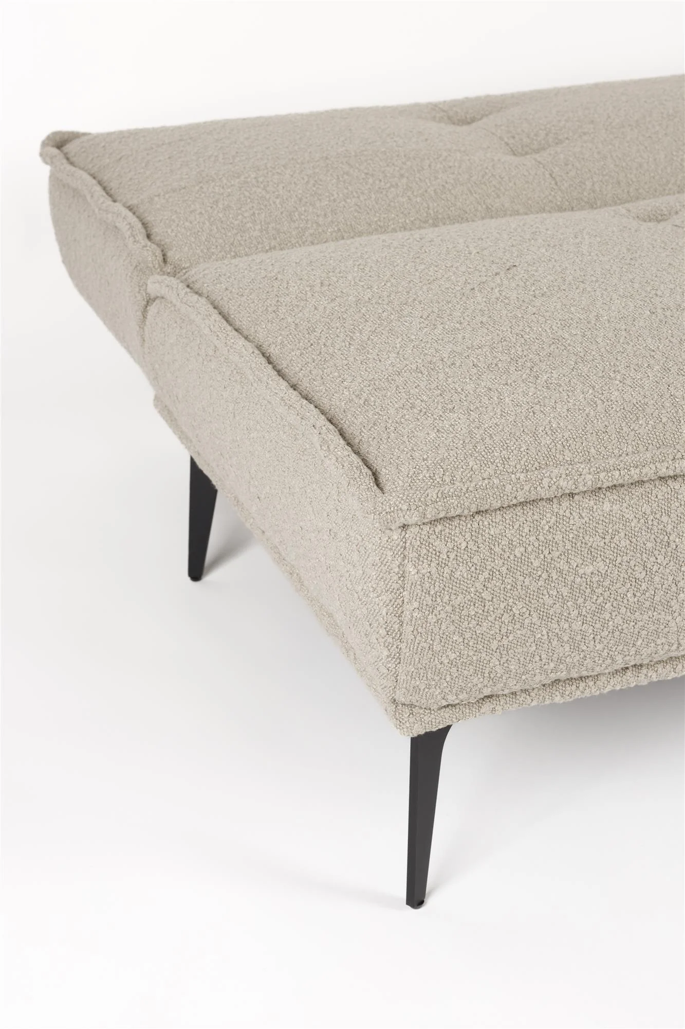 Sofa rozkładana CIELKE beżowy z czarną podstawą - Image 6