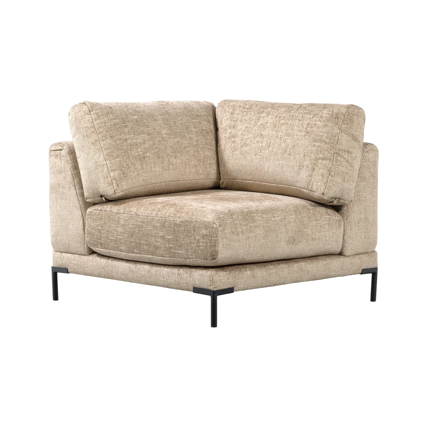 Sofa COUPLE - moduł narożny beżowy melanż