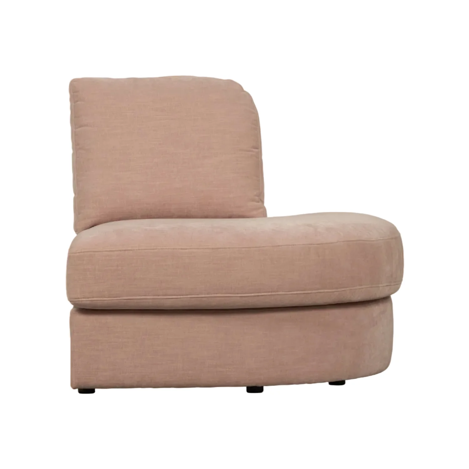 Sofa FAMILY - moduł otwarty prawostronny różowy