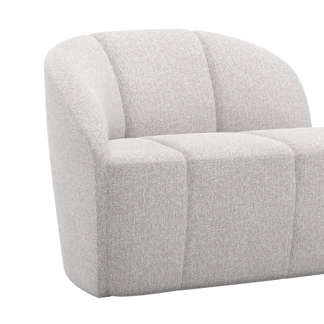Sofa lewostronna 2-osobowa MOJO ecru melanż boucle - Image 2