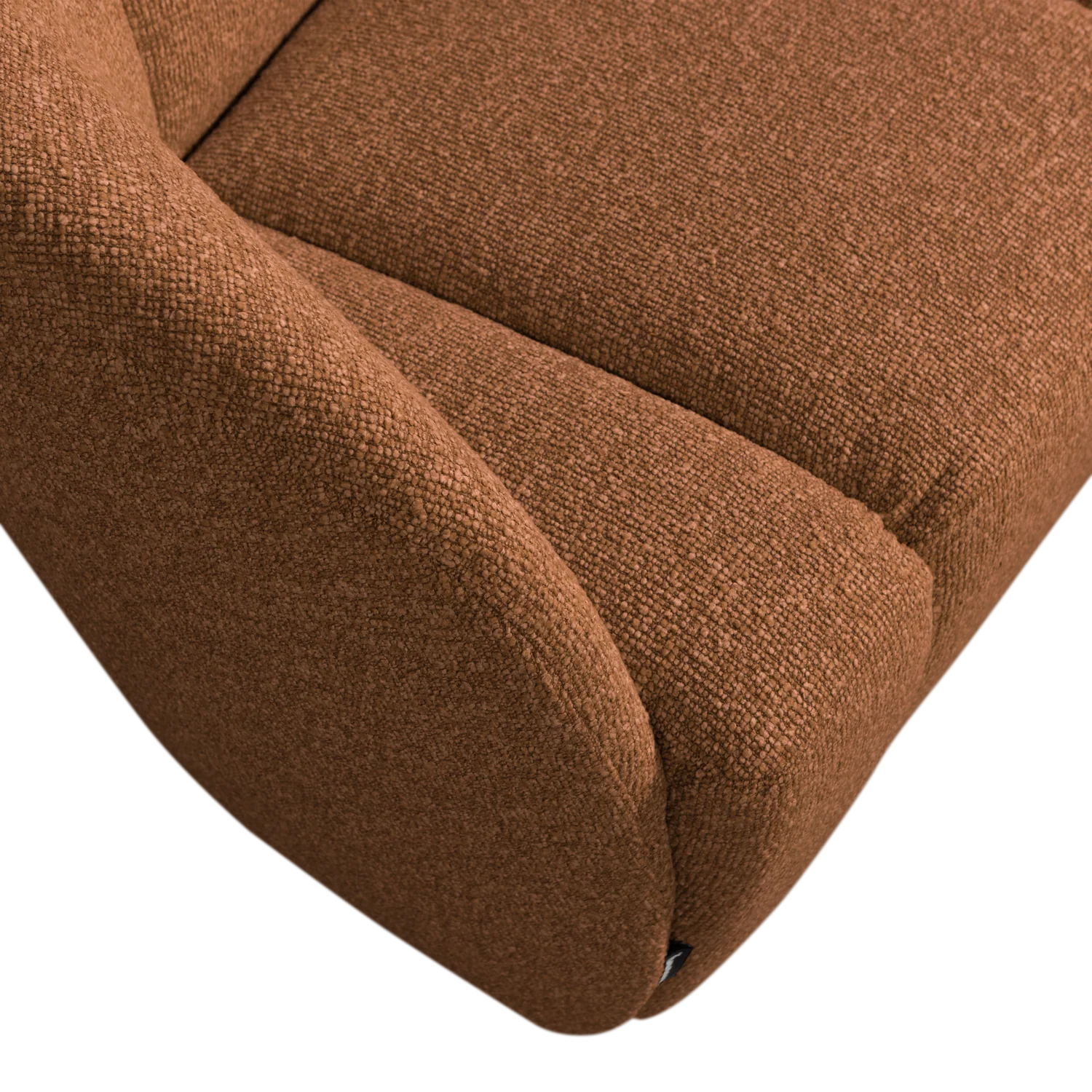 Sofa lewostronna 2-osobowa MOJO rdzawy brązowy melanż boucle - Image 5