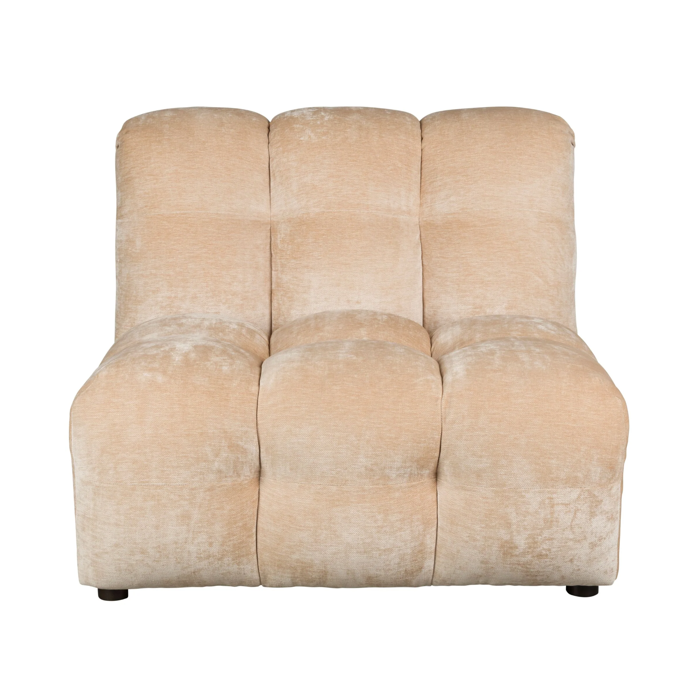 Sofa modułowa HACKMAN - element środkowy beżowy welur - Image 4