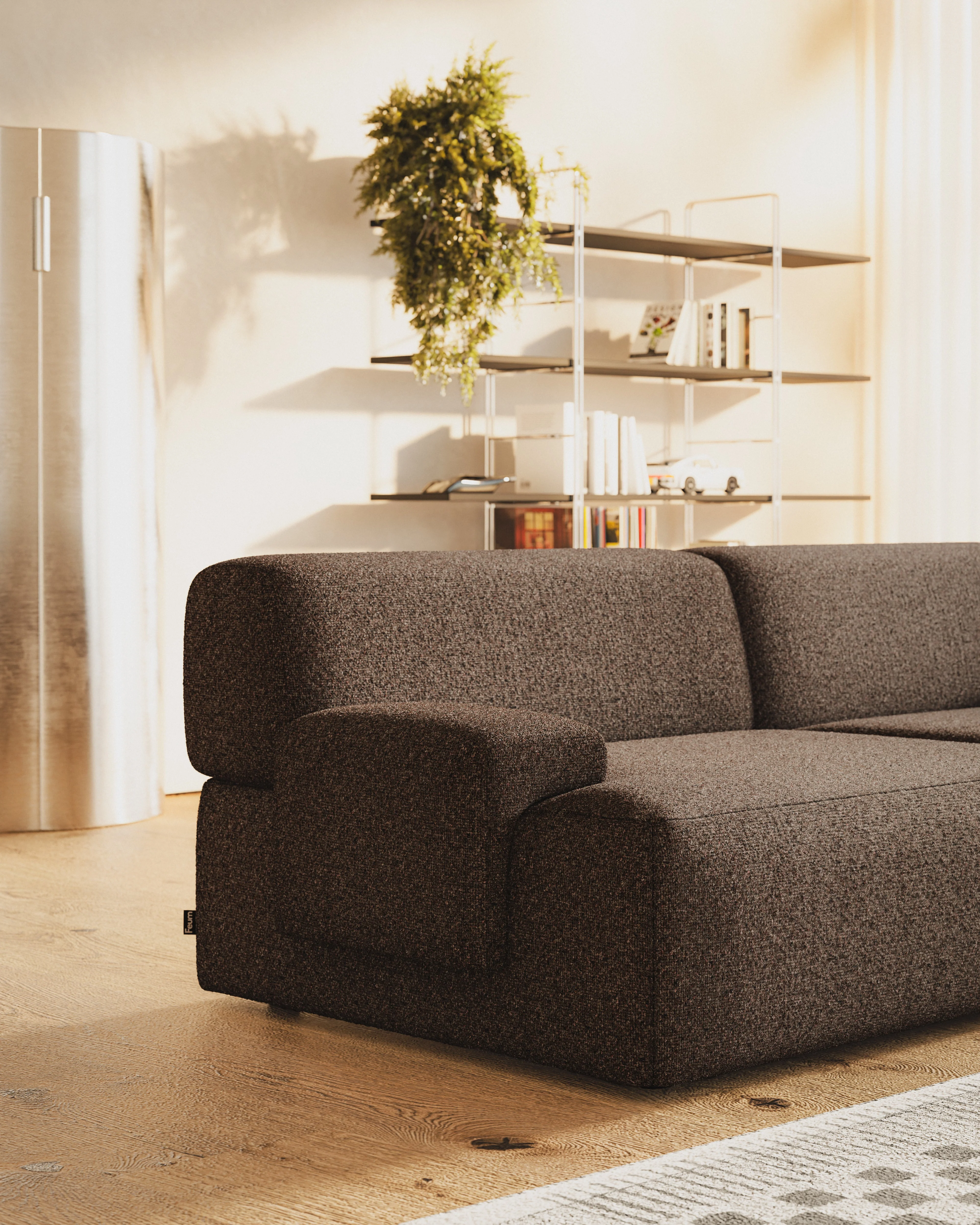Sofa modułowa 2-osobowa UMI brązowy - Image 5