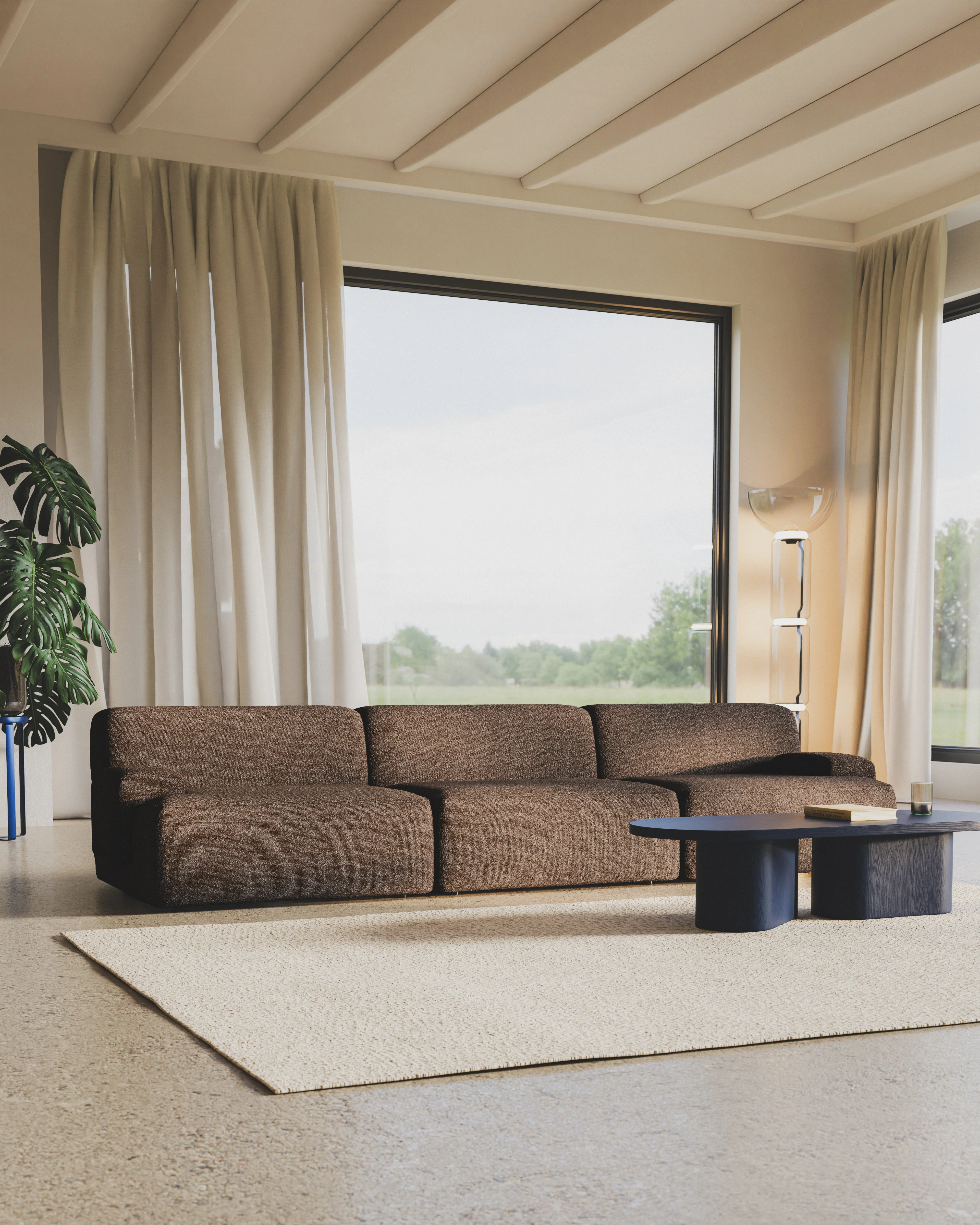 Sofa modułowa 3-osobowa UMI brązowy - Image 2