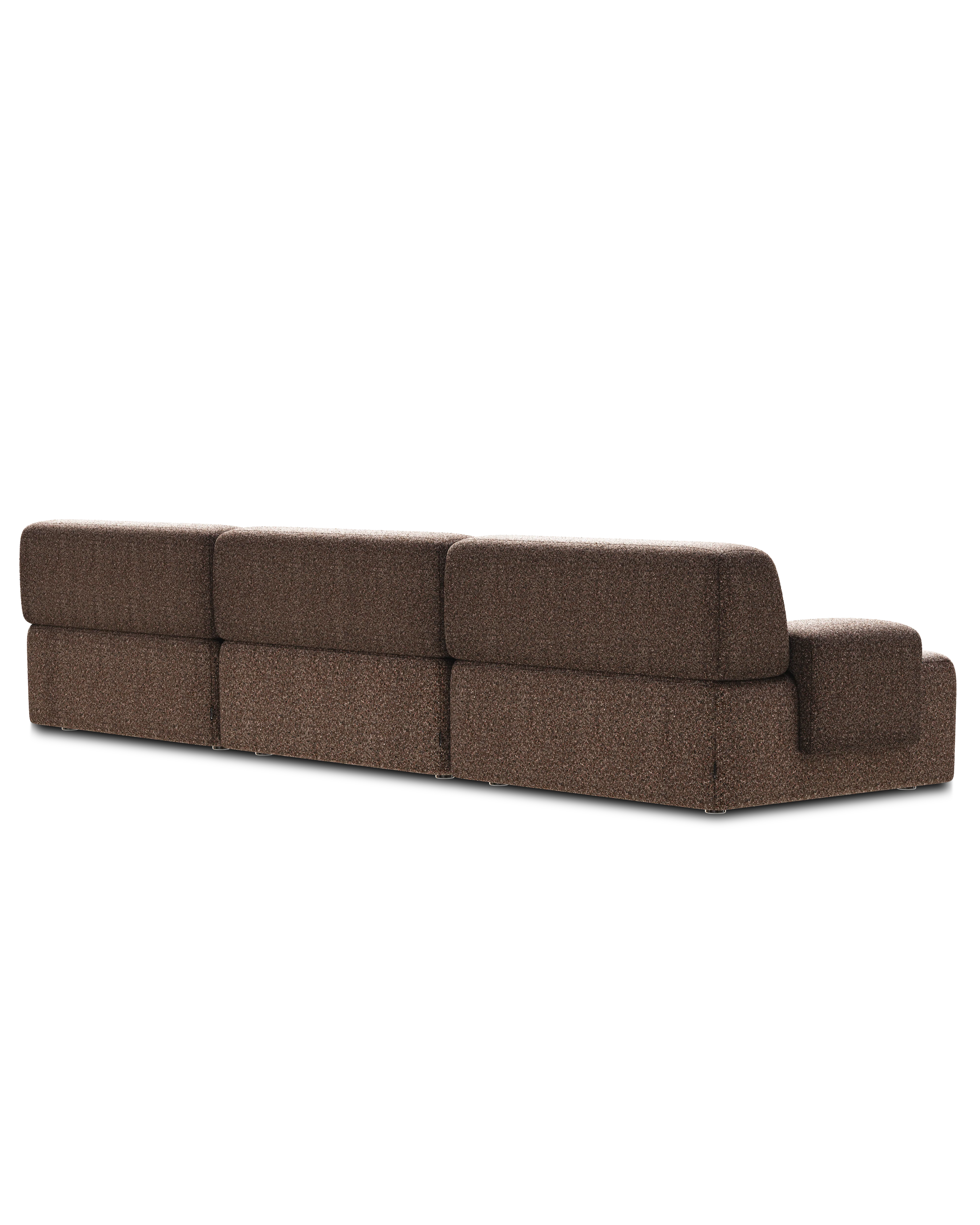 Sofa modułowa 3-osobowa UMI brązowy - Image 4