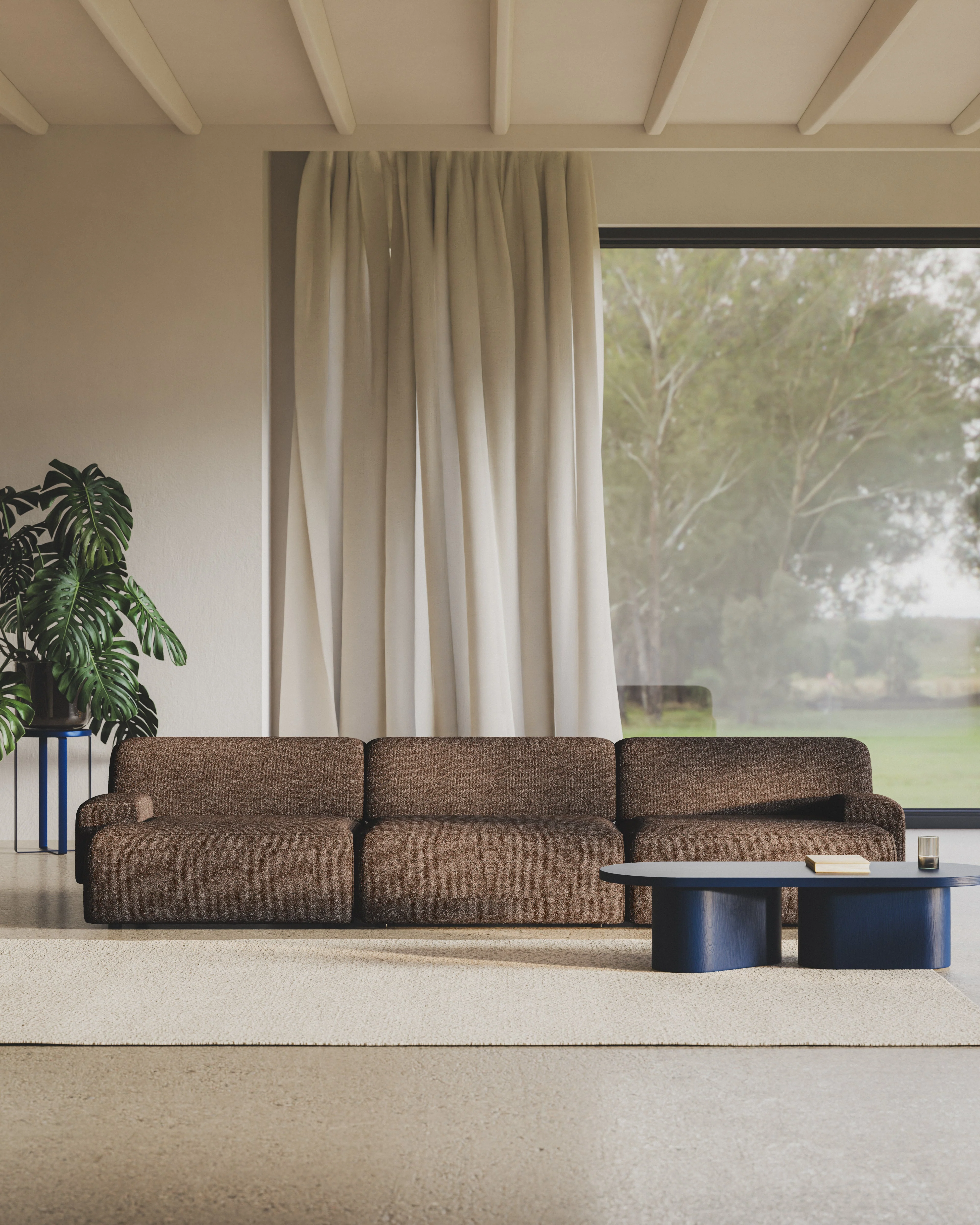 Sofa modułowa 3-osobowa UMI brązowy - Image 6