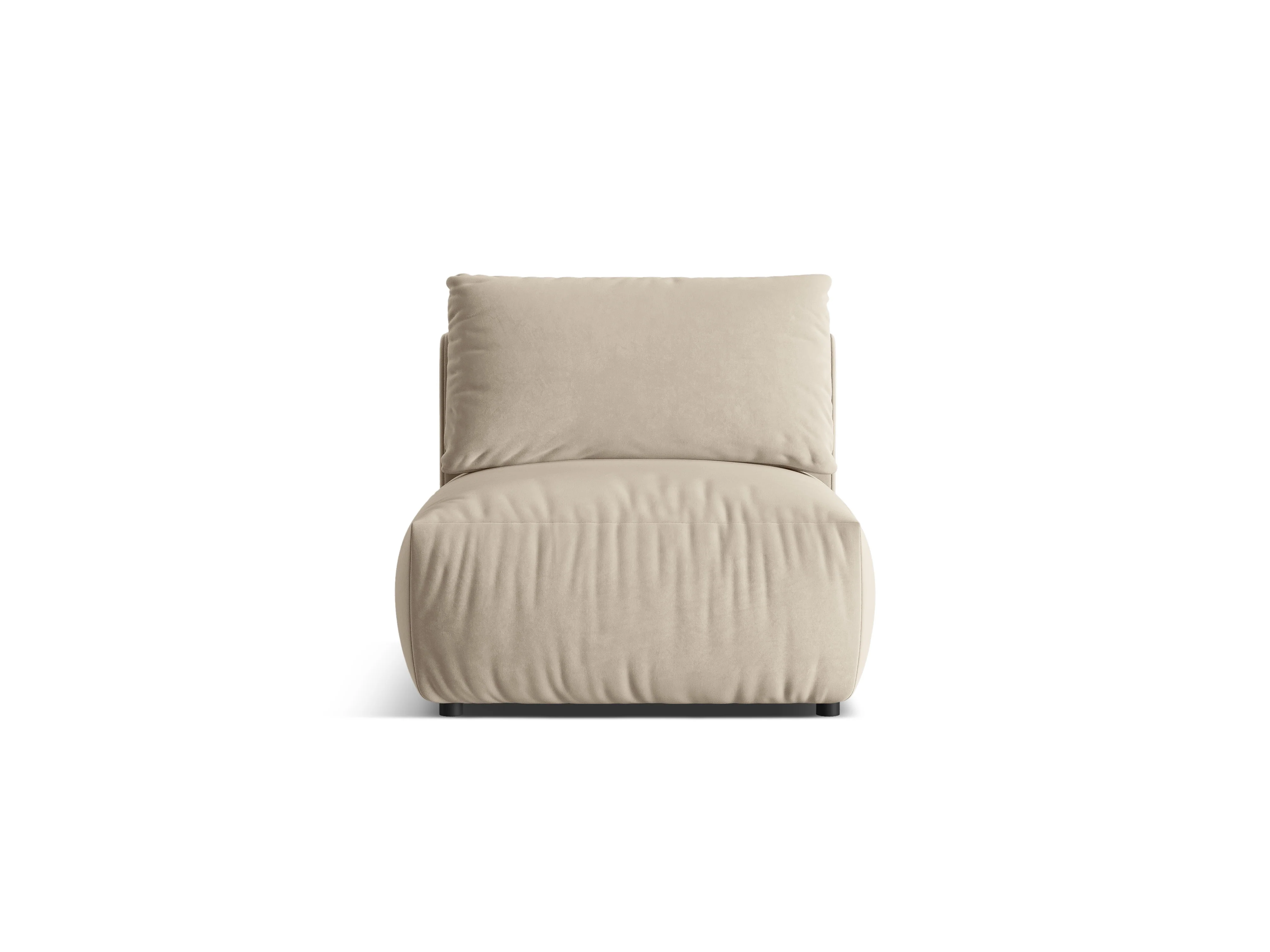Sofa modułowa aksamitna CHRIS - element środkowy ecru - Image 3
