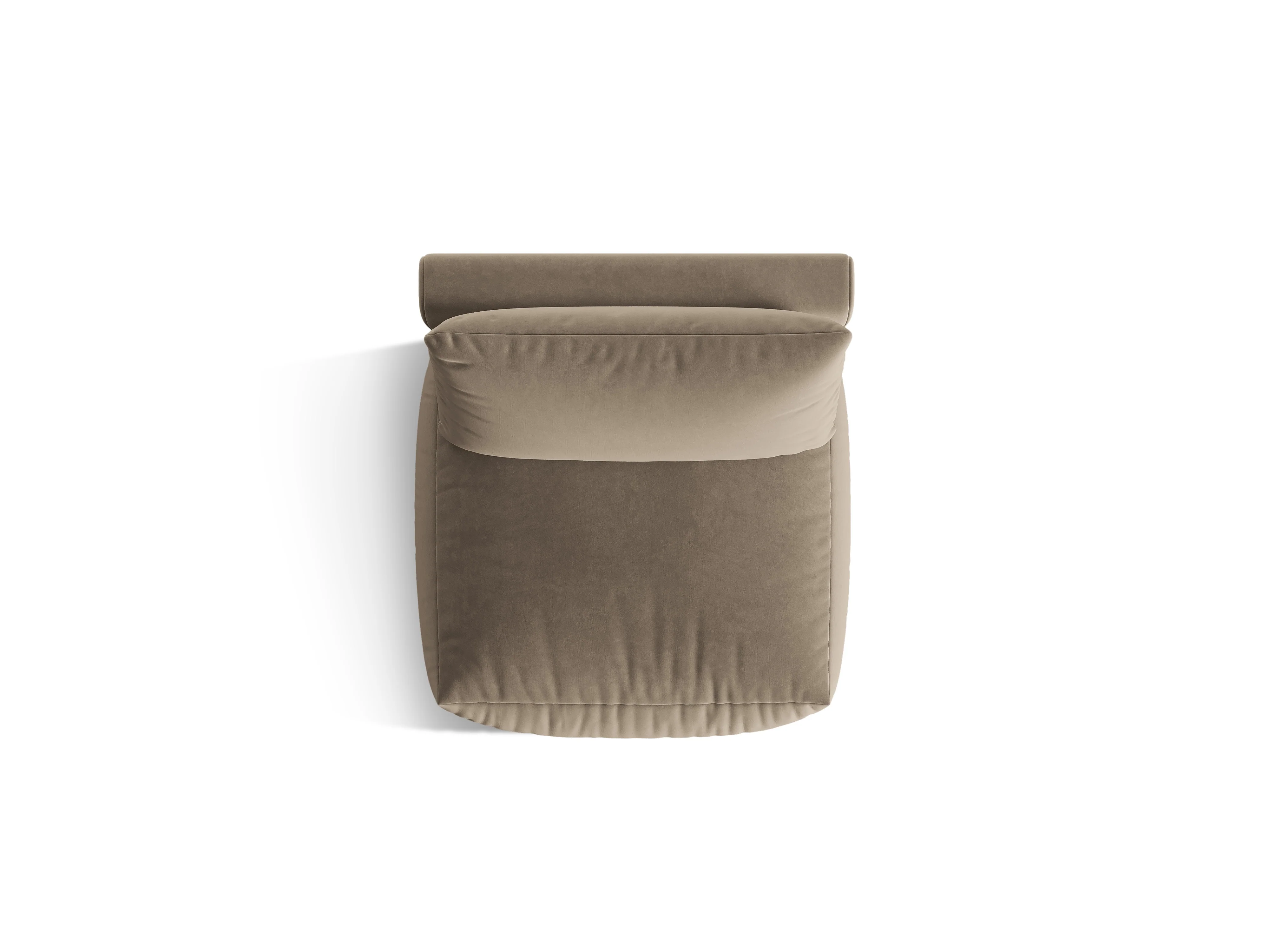 Sofa modułowa aksamitna CHRIS - element środkowy jasnobrązowy - Image 4