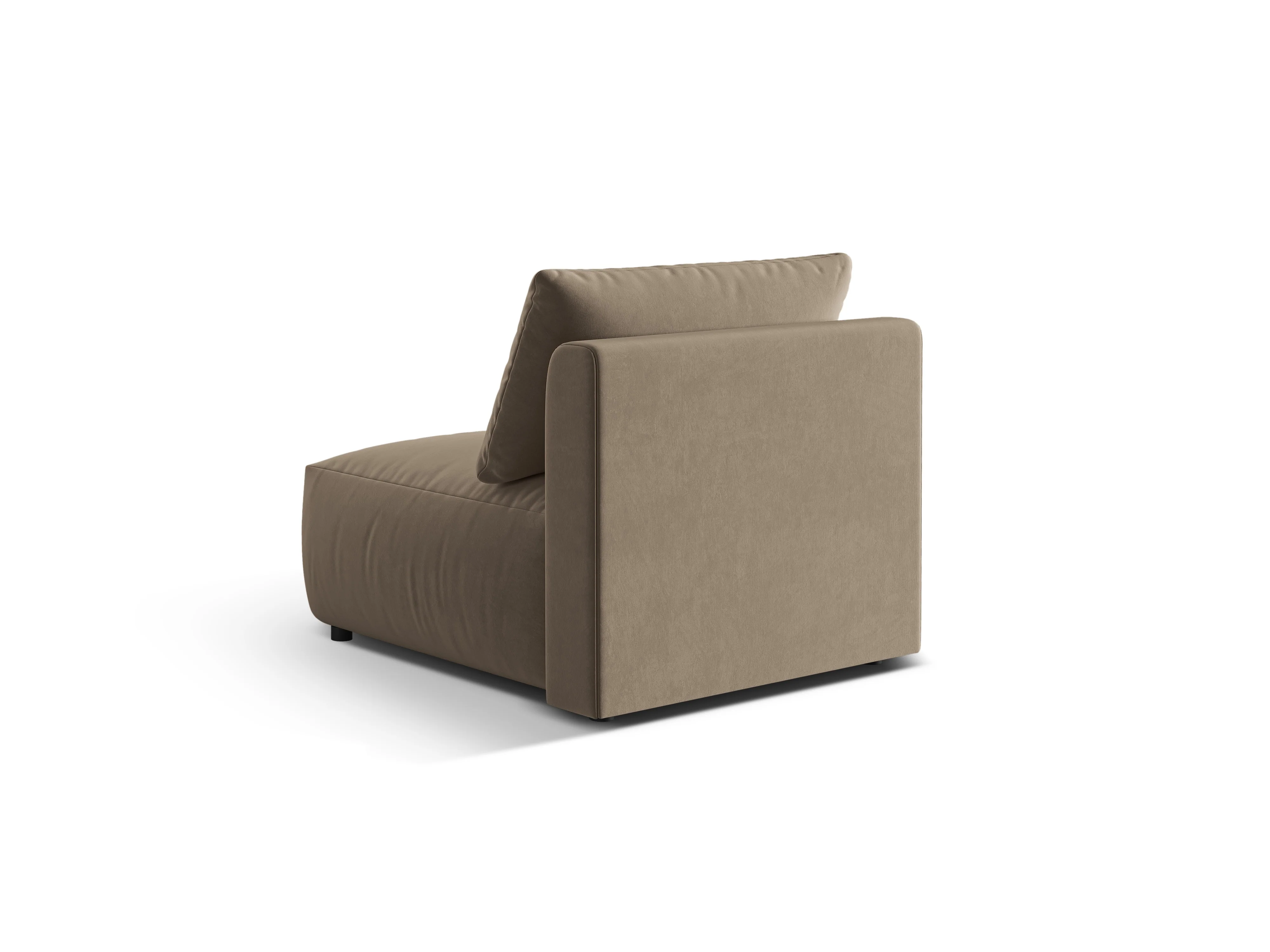 Sofa modułowa aksamitna CHRIS - element środkowy jasnobrązowy - Image 5