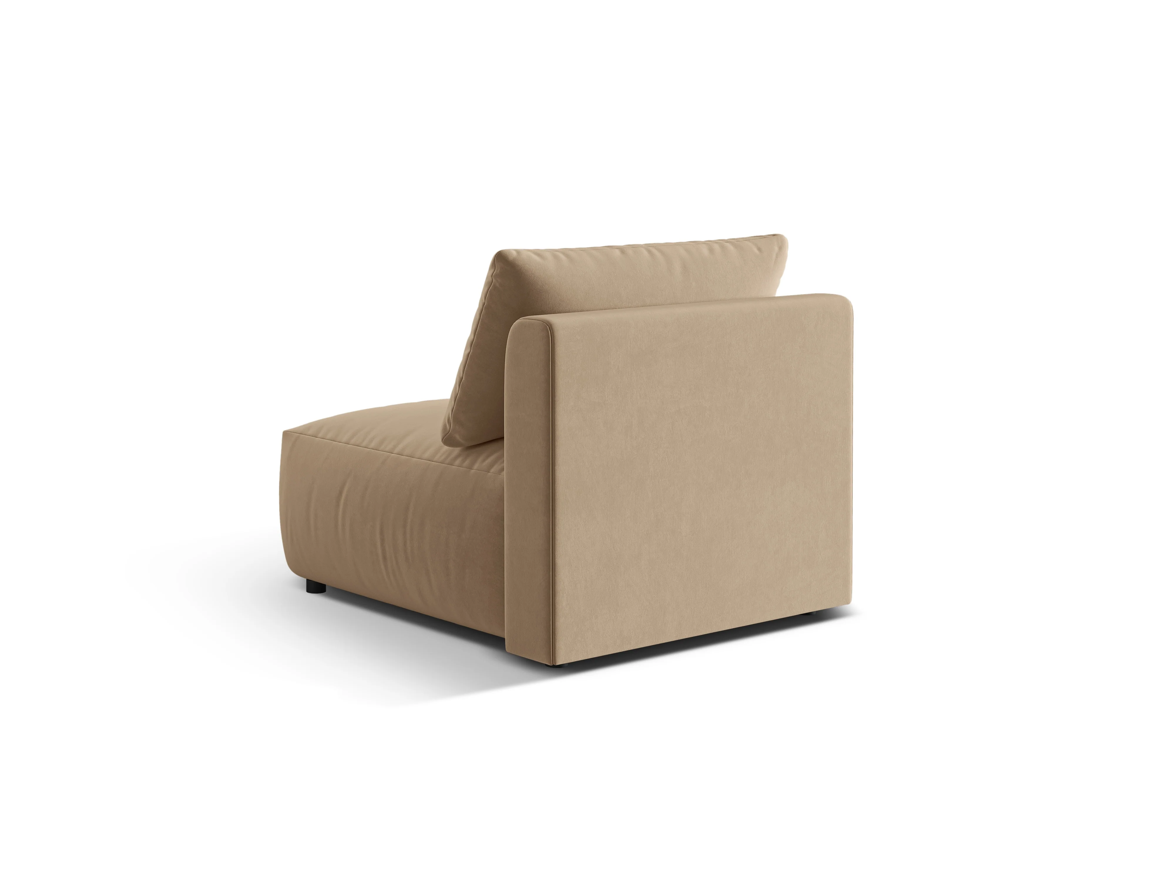 Sofa modułowa aksamitna CHRIS - element środkowy piaskowy - Image 4