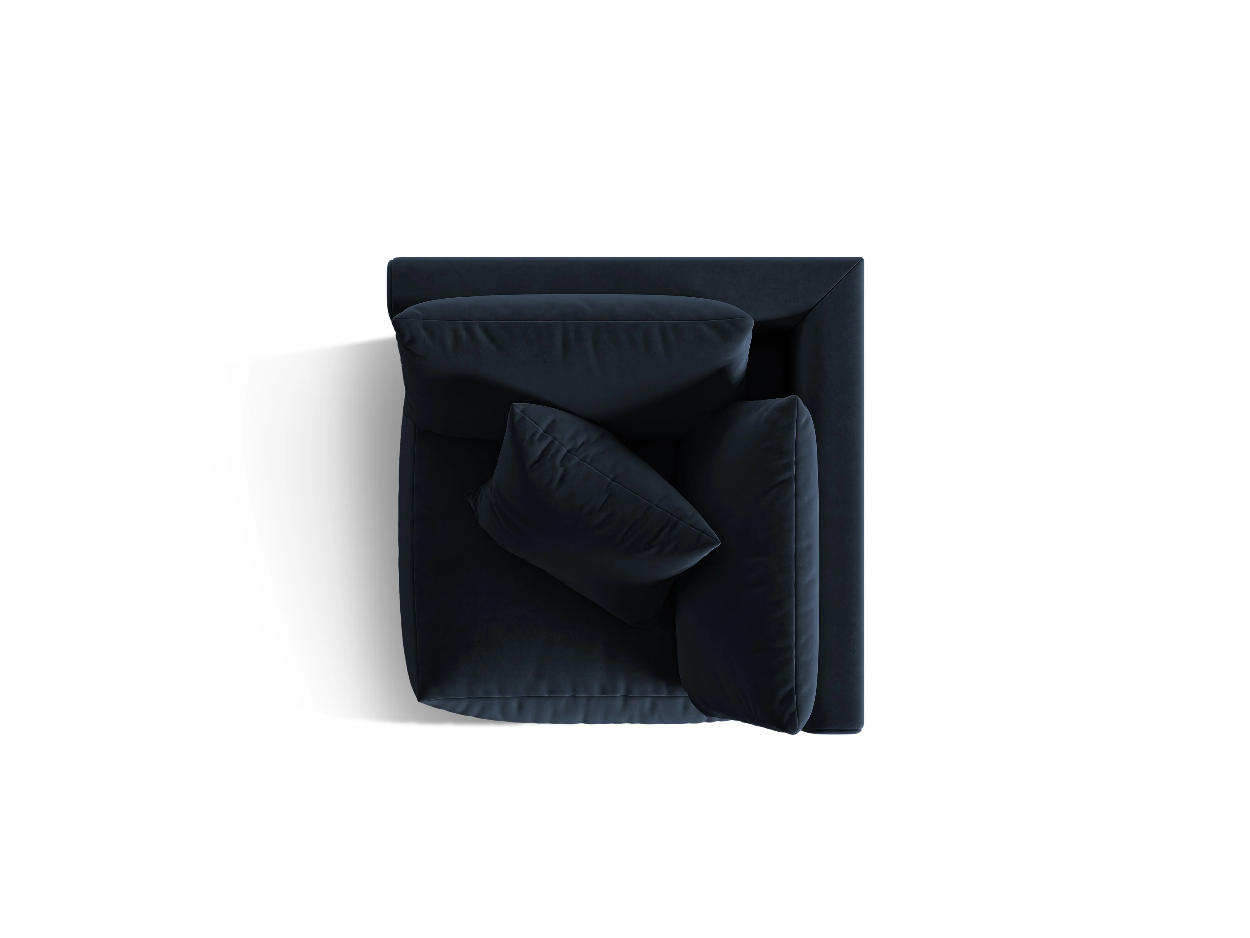 Sofa modułowa aksamitna CHRIS - element narożny granat królewski - Image 4