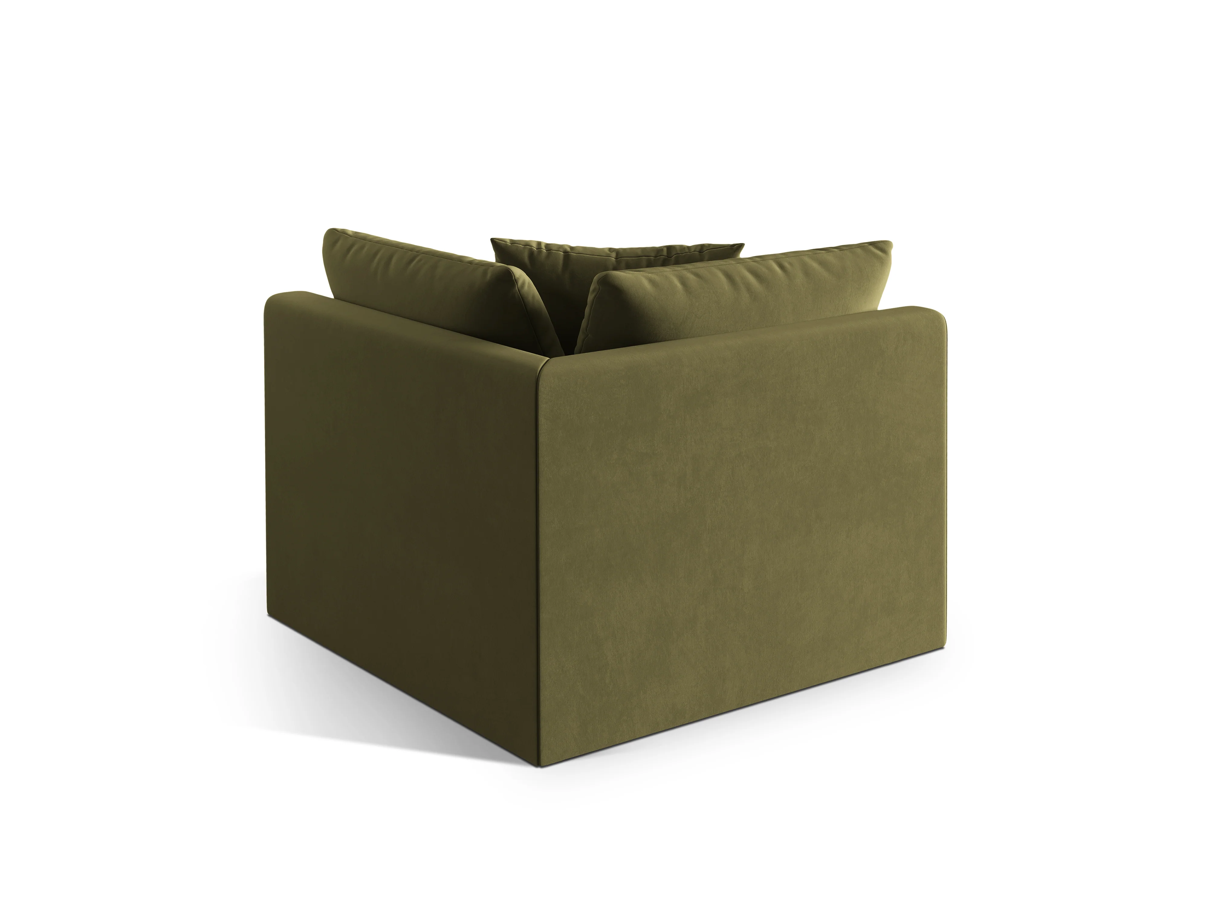 Sofa modułowa aksamitna CHRIS - element narożny jasnozielony - Image 5