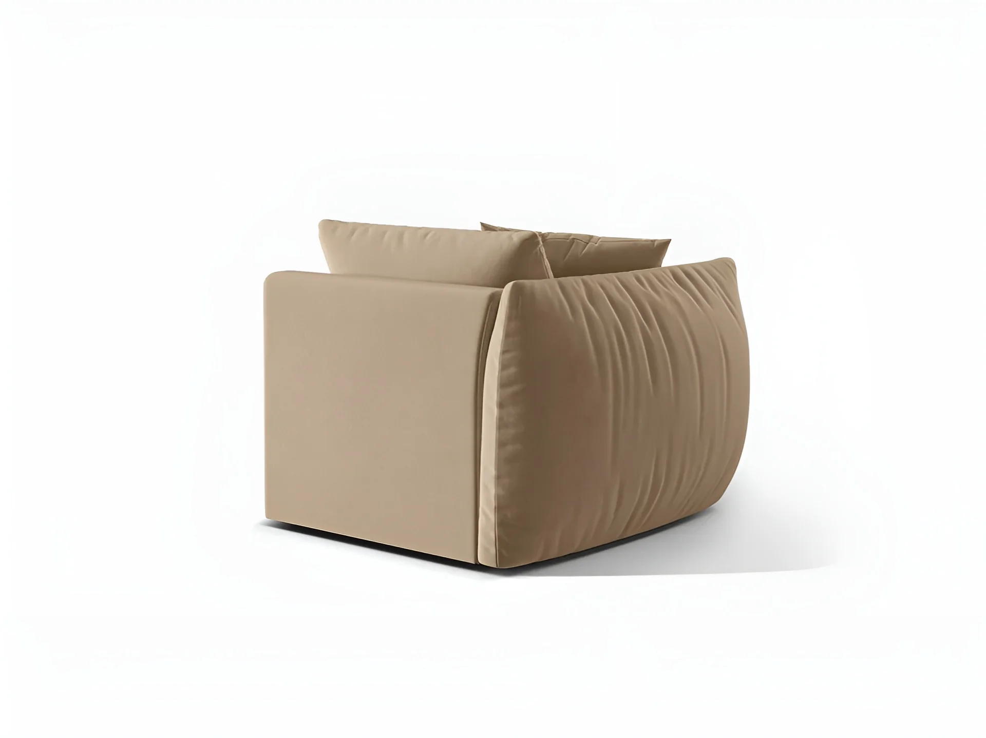 Sofa modułowa aksamitna CHRIS - element lewostronny piaskowy - Image 4