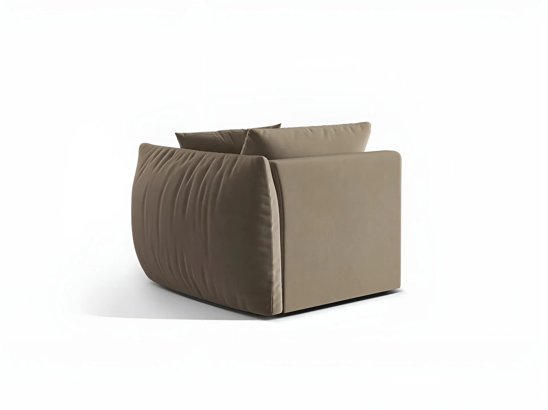 Sofa modułowa aksamitna CHRIS - element prawostronny jasnobrązowy - Image 4