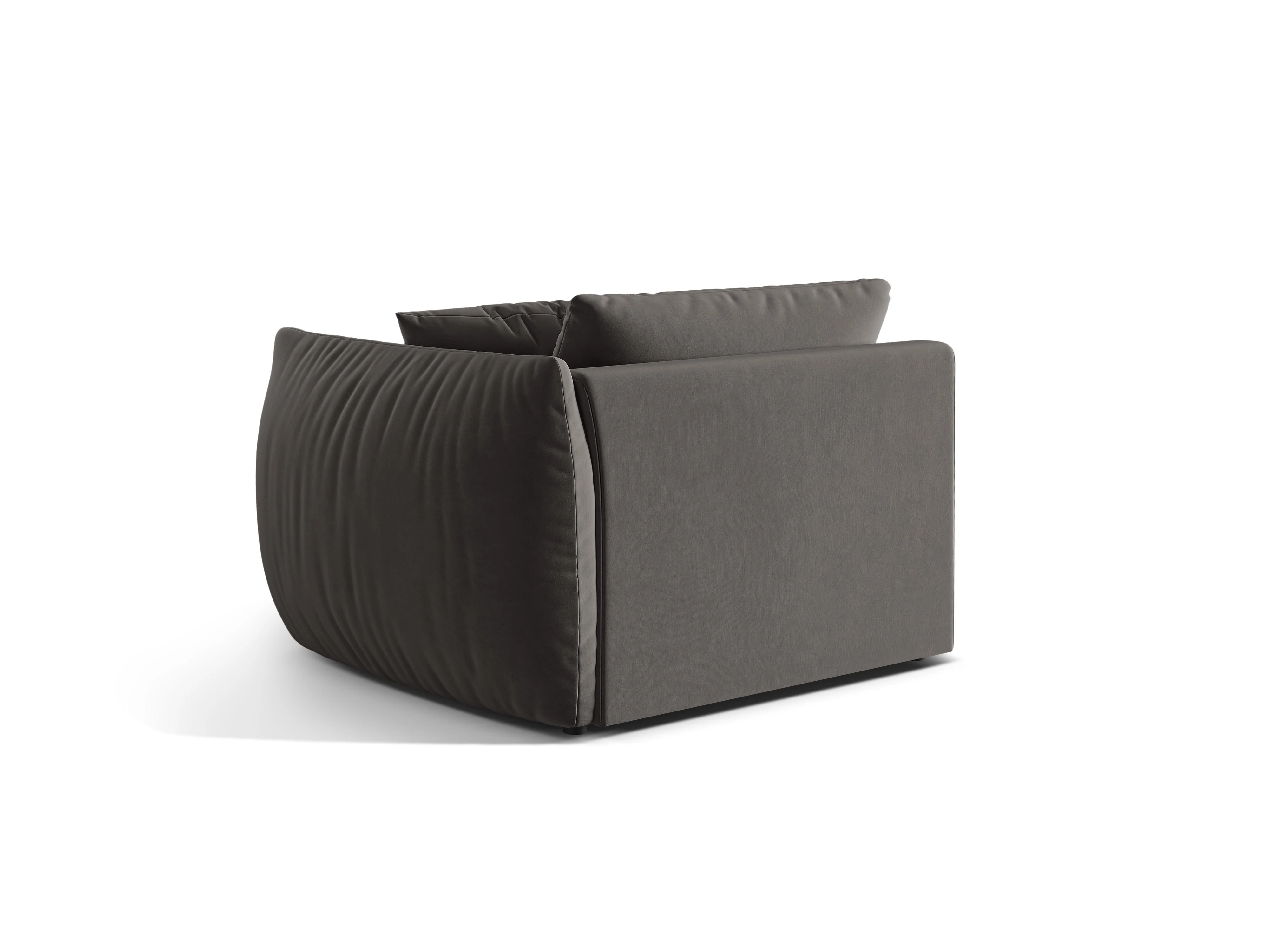 Sofa modułowa aksamitna CHRIS - element prawostronny ciemnoszary - Image 5