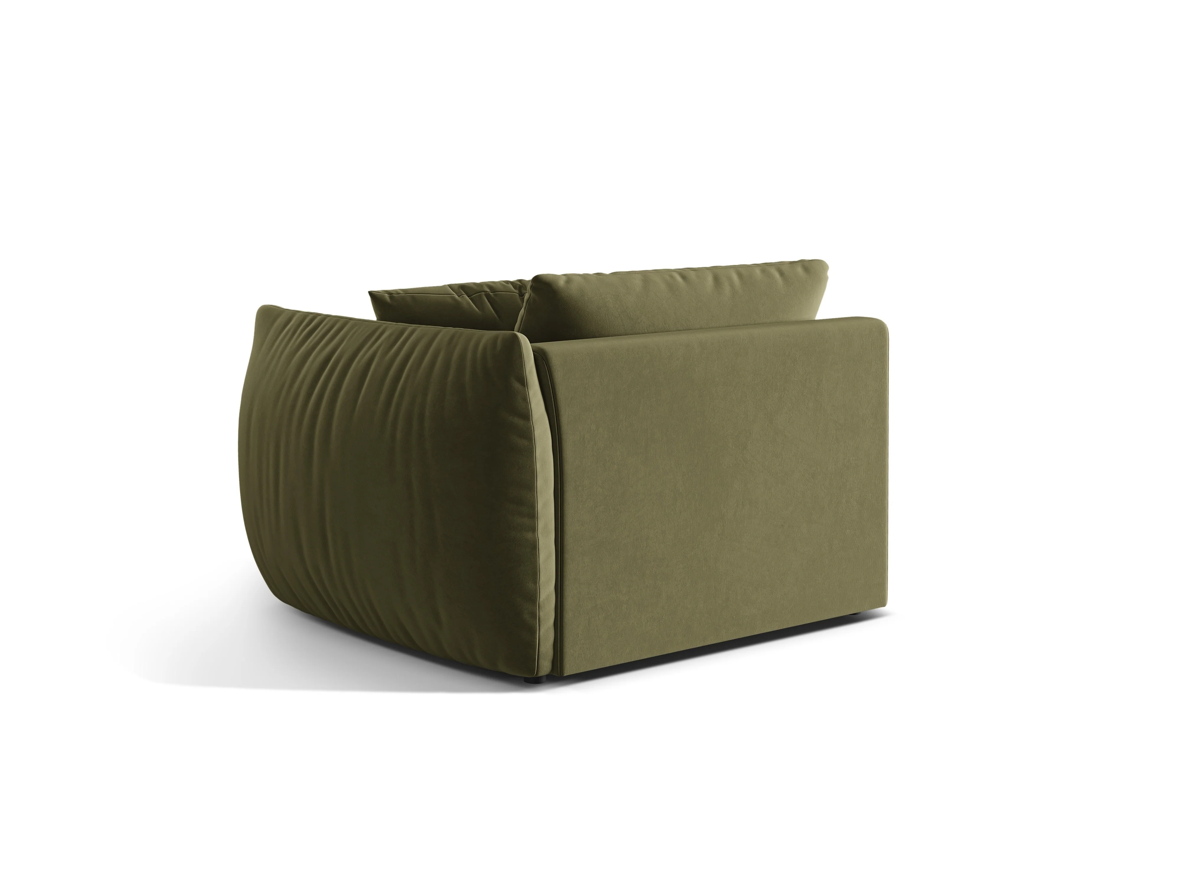 Sofa modułowa aksamitna CHRIS - element prawostronny jasnozielony - Image 5