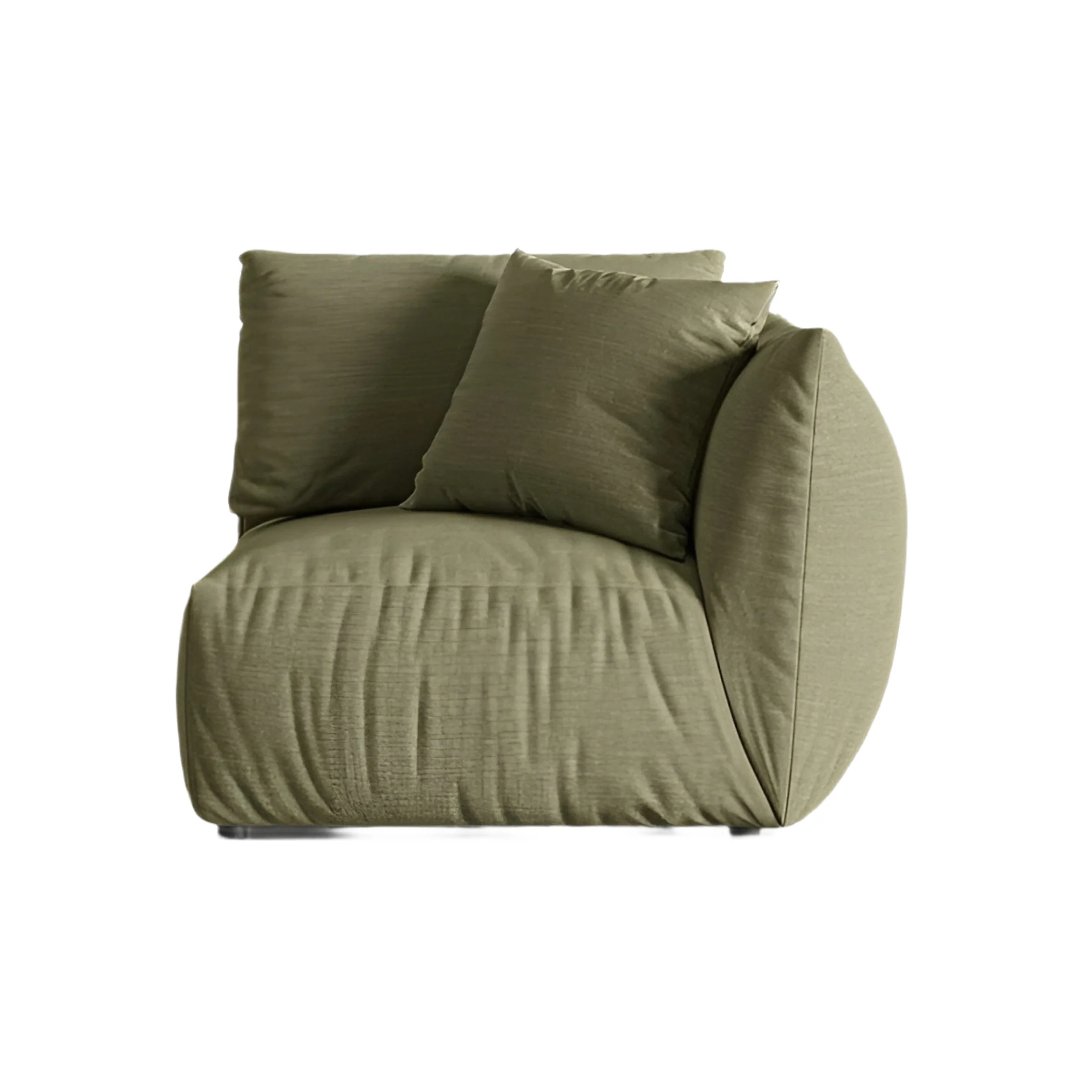 Sofa modułowa CHRIS - element prawostronny jasnozielony szenil