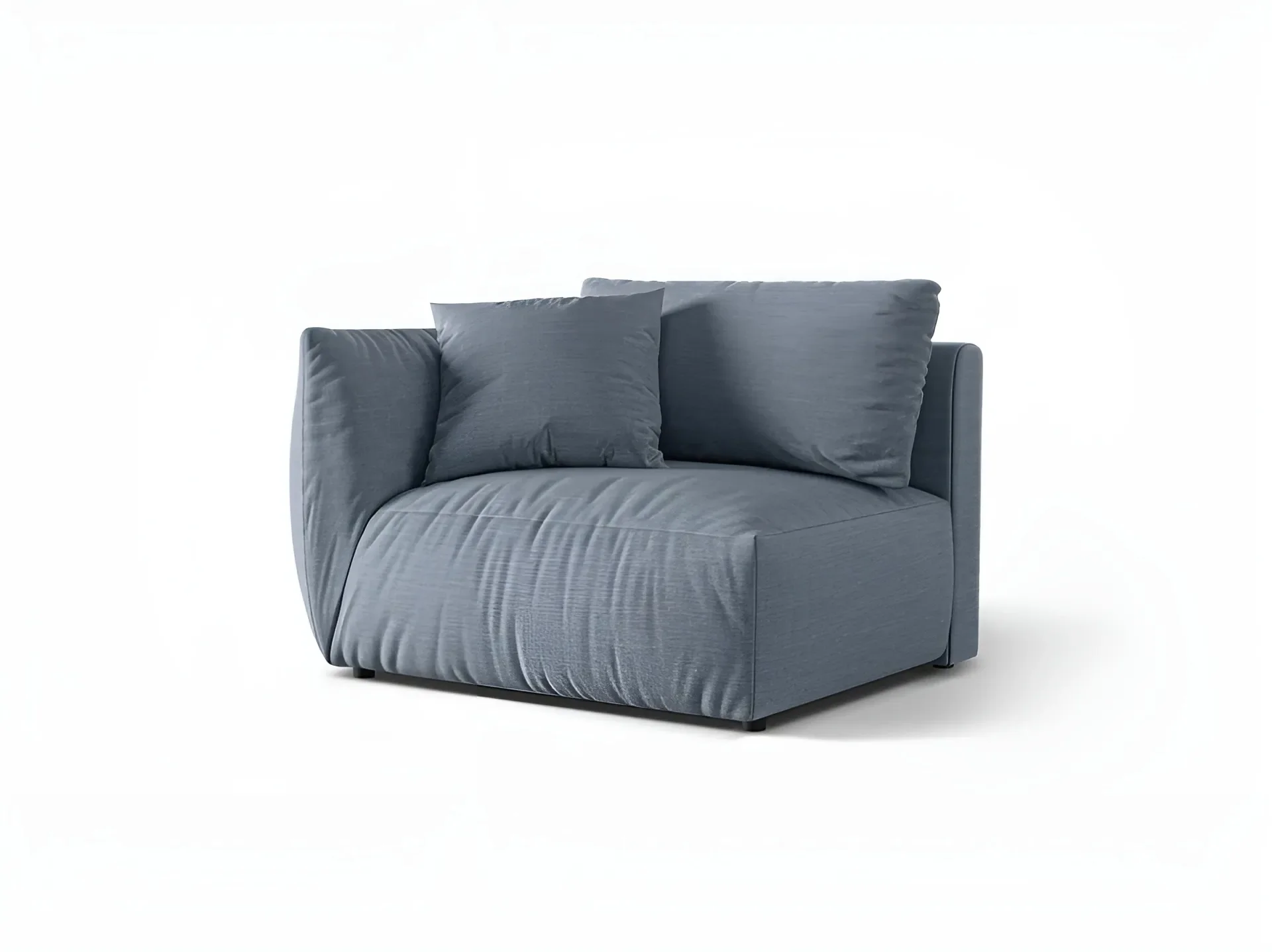 Sofa modułowa CHRIS - element szeroki lewostronny jasnoniebieski szenil - Image 3