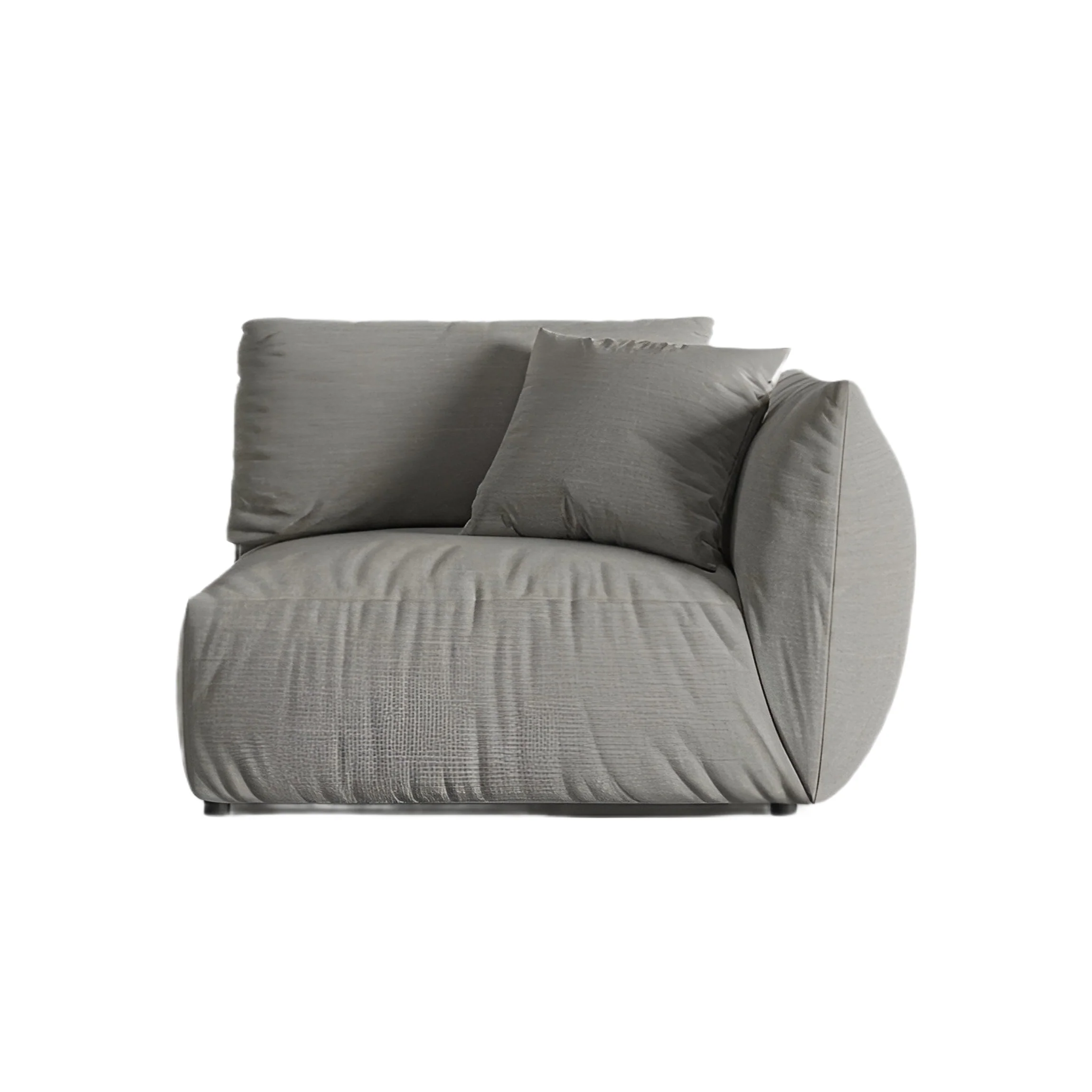 Sofa modułowa CHRIS - element szeroki prawostronny szary szenil