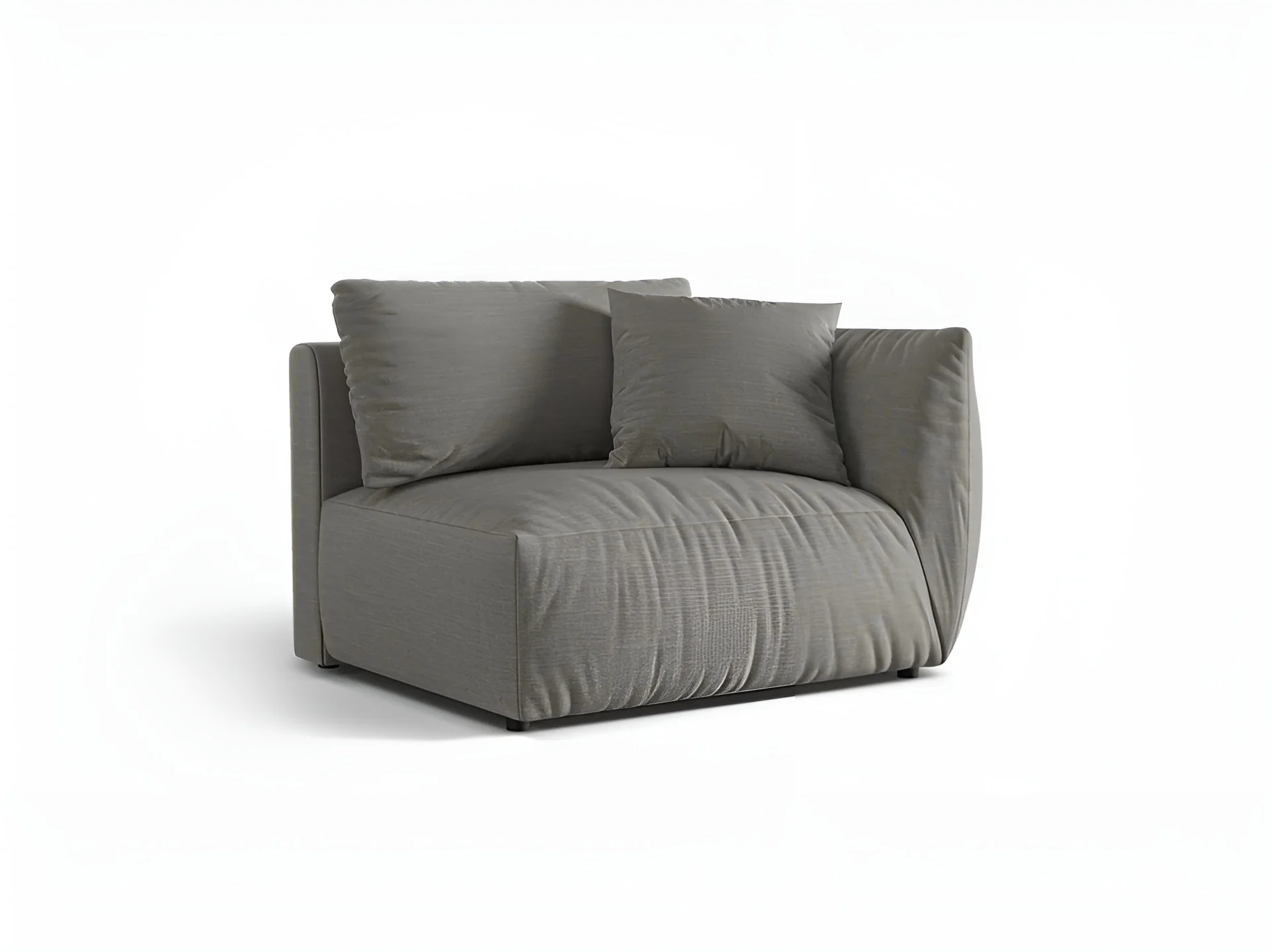 Sofa modułowa CHRIS - element szeroki prawostronny szary szenil - Image 4