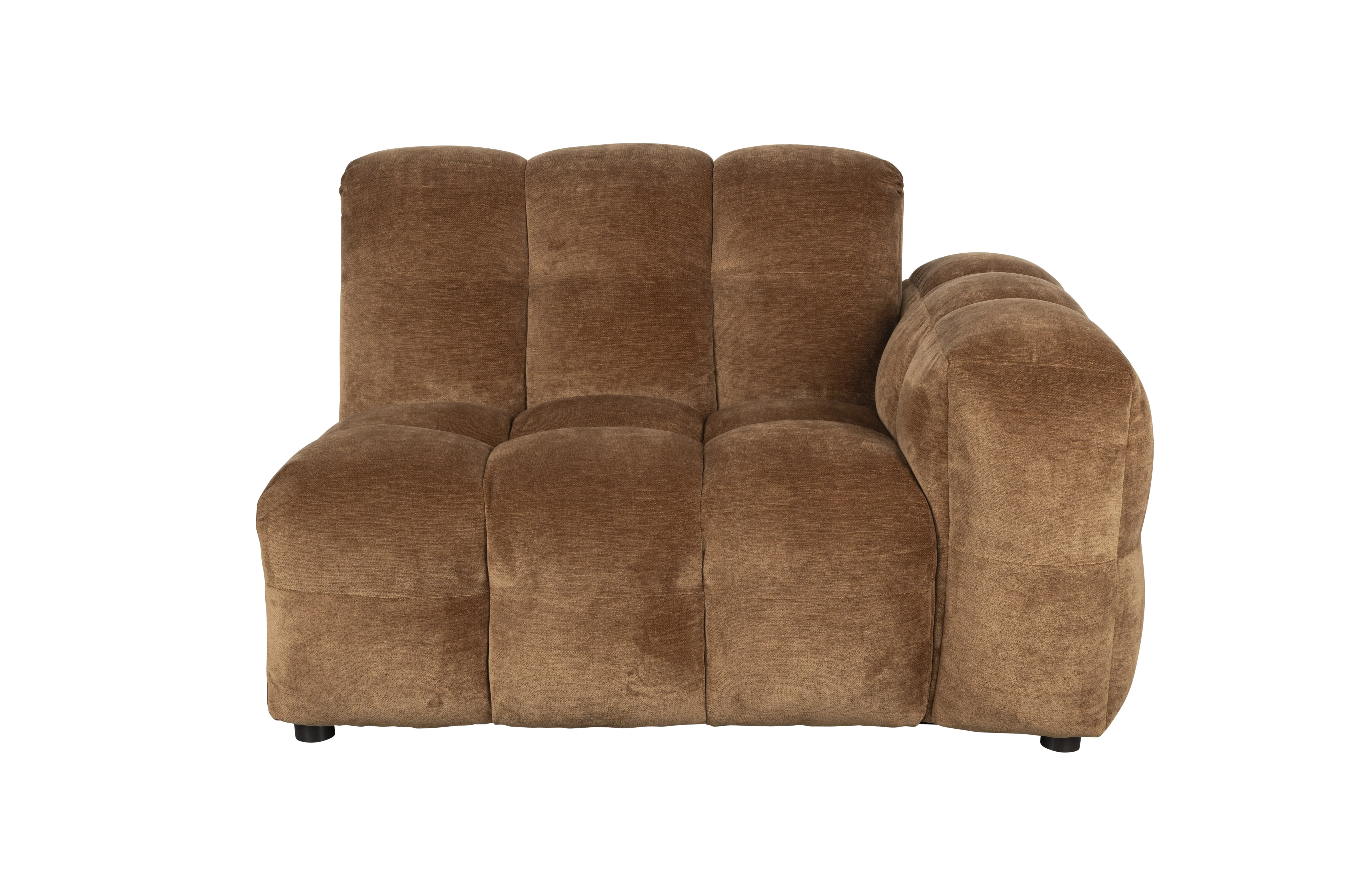Sofa modułowa HACKMAN - element końcowy prawostronny koniakowy welur - Image 6