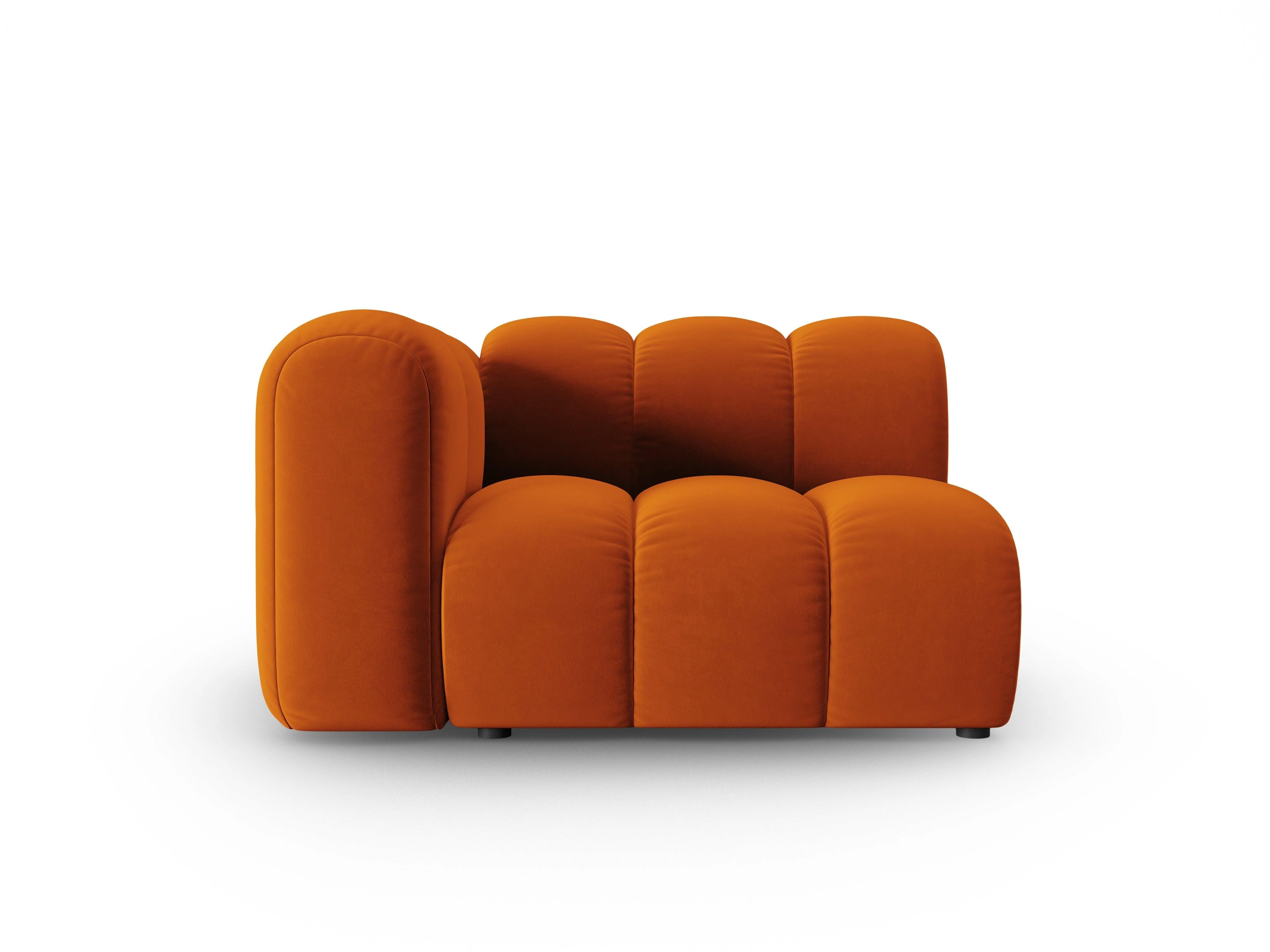 Sofa modułowa aksamitna lewostronna LUPINE  ceglany - element końcowy - Image 2