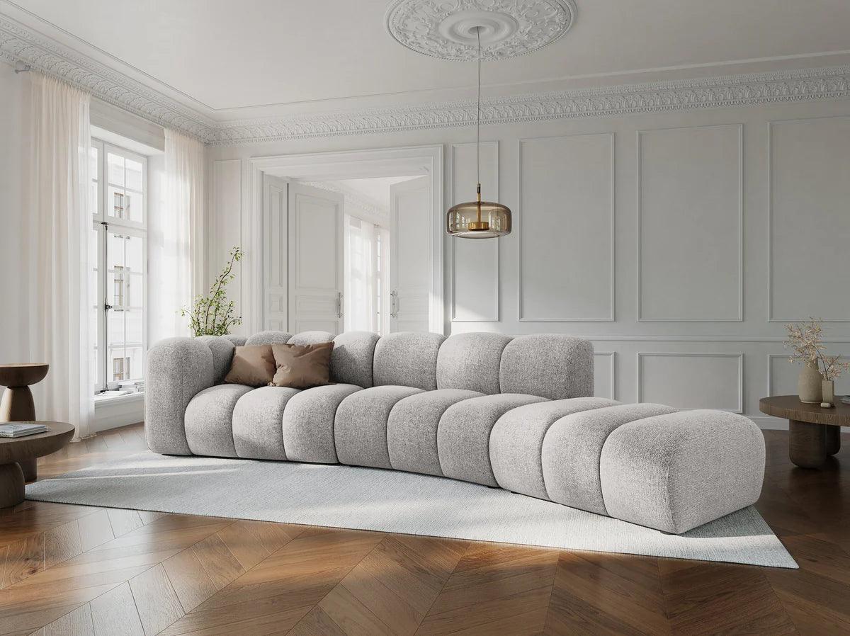 Sofa modułowa aksamitna lewostronna LUPINE koralowy - element końcowy - Image 6