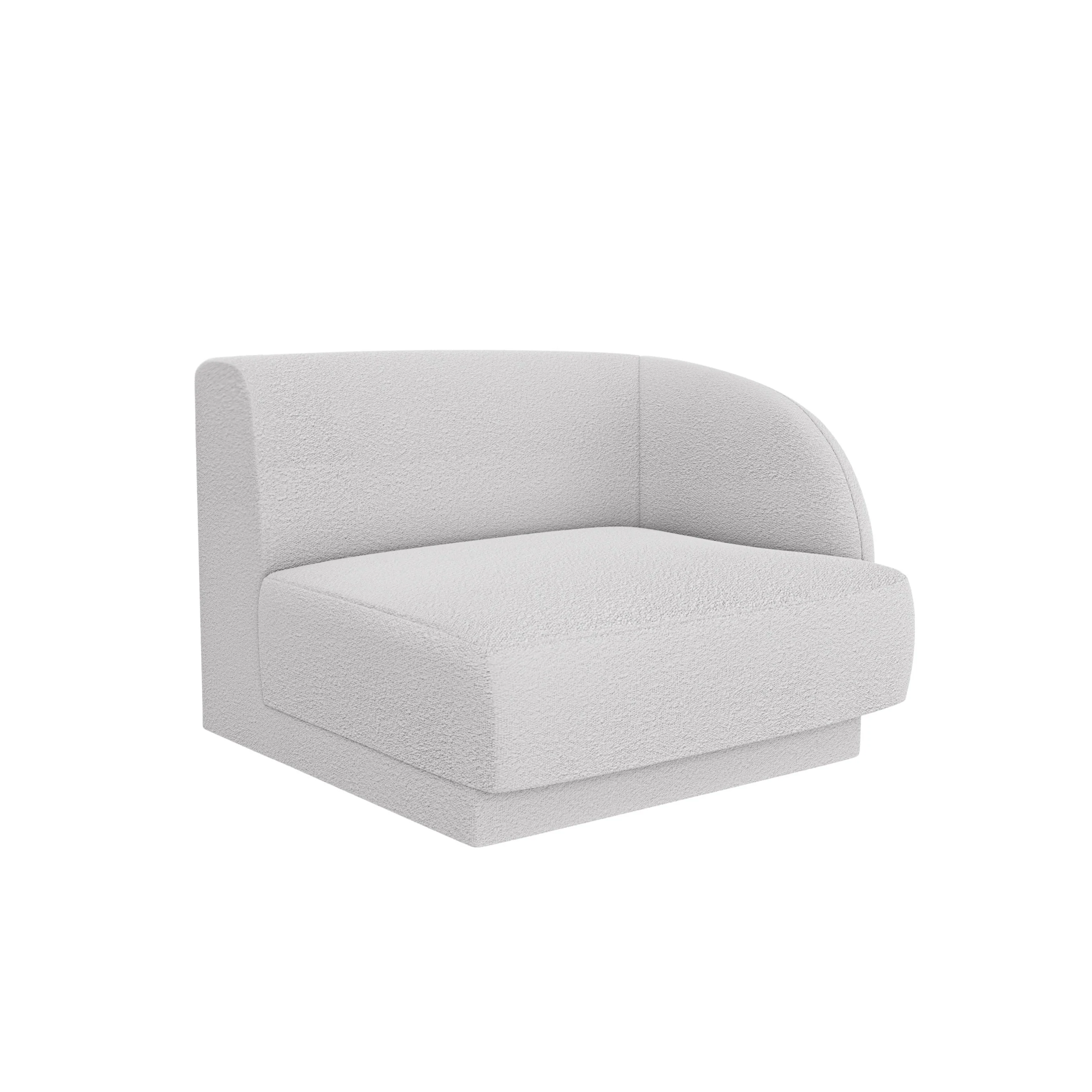 Sofa modułowa MILEY - moduł prawostronny jasnoszary boucle - Image 2