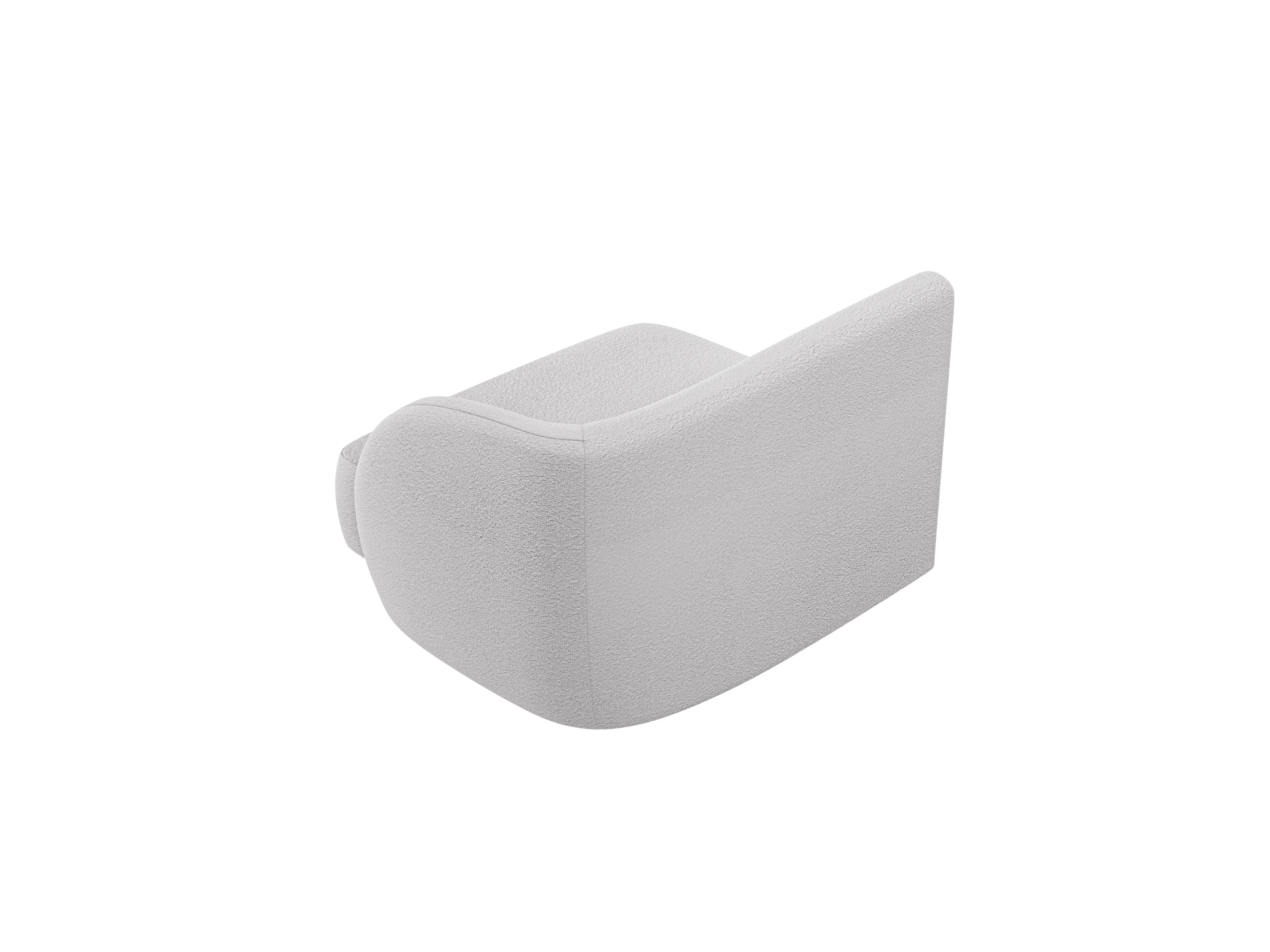 Sofa modułowa MILEY - moduł prawostronny jasnoszary boucle - Image 3