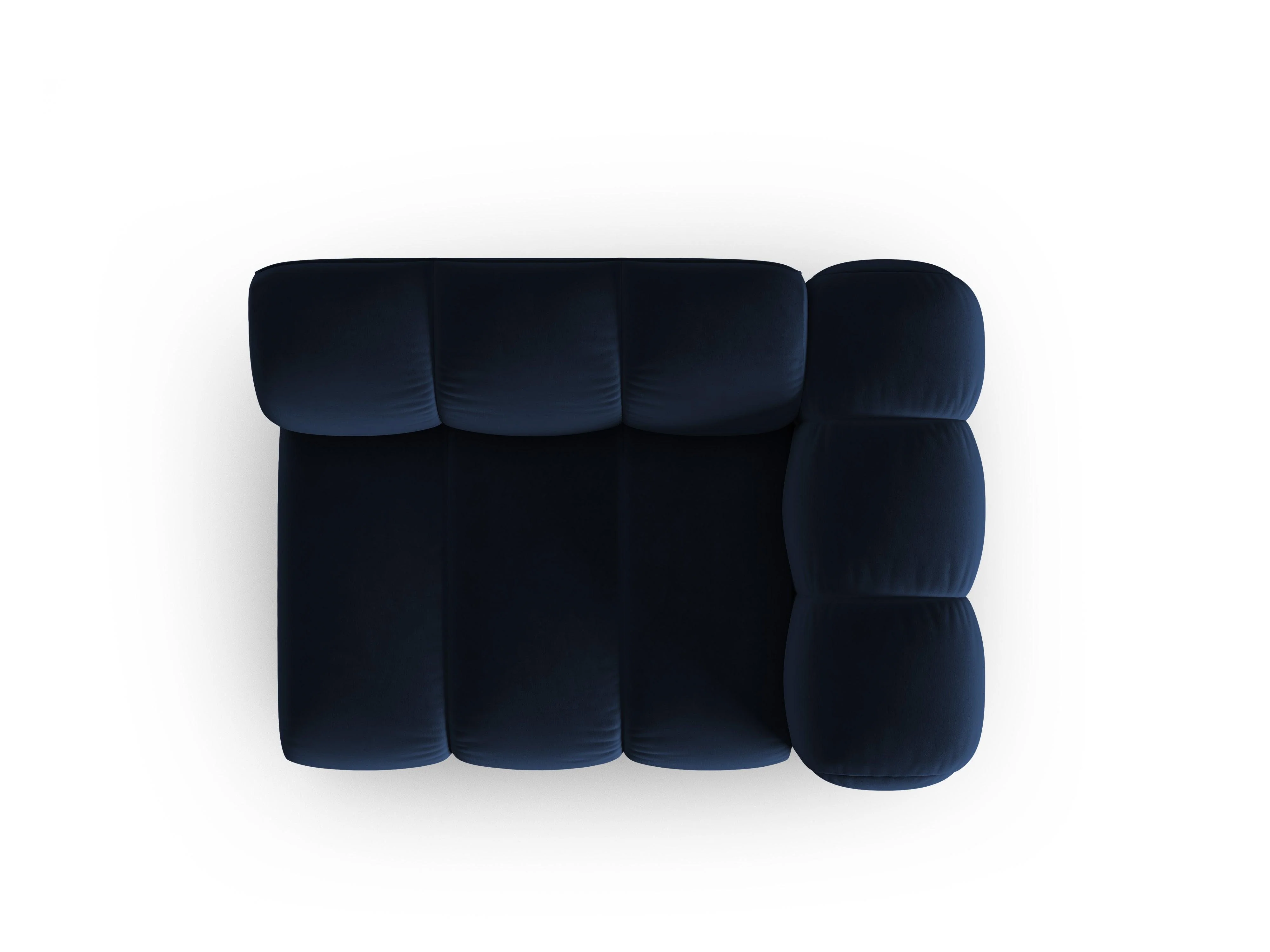 Sofa modułowa aksamitna prawostronna LUPINE granatowy - element końcowy - Image 3