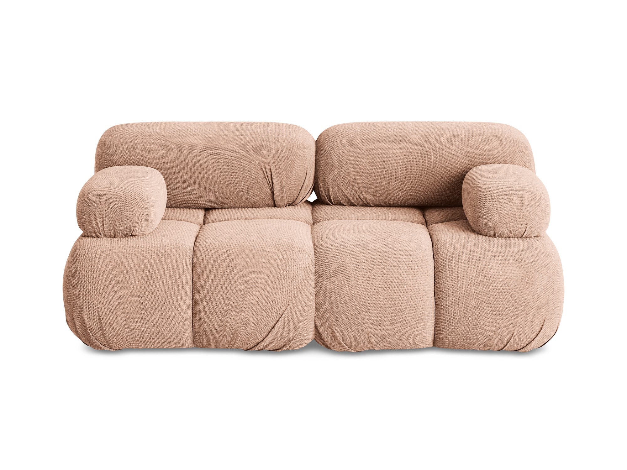 Sofa modułowa 2-osobowa LOKUA brzoskwiniowy szenil - Image 3