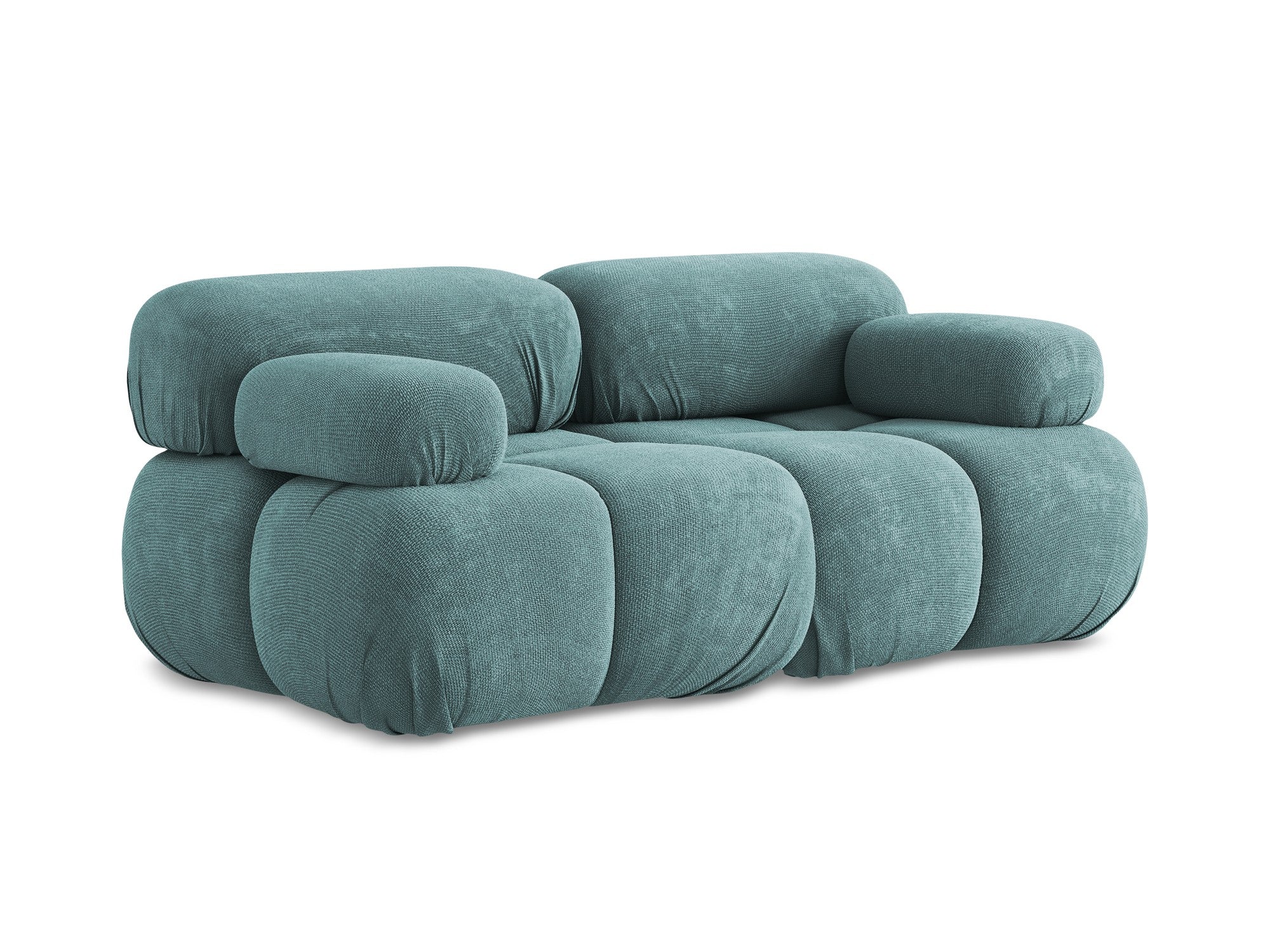 Sofa modułowa 2-osobowa LOKUA dżinsowy niebieski szenil
