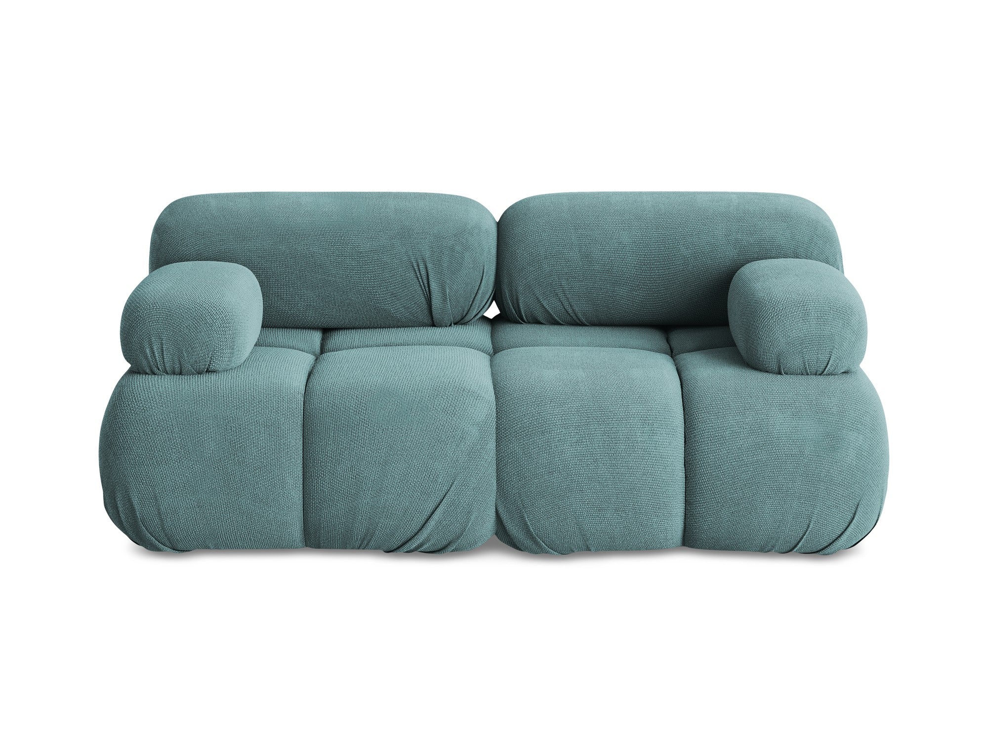 Sofa modułowa 2-osobowa LOKUA dżinsowy niebieski szenil - Image 3