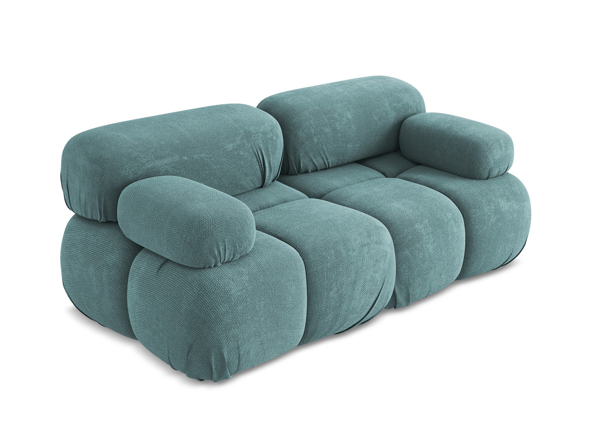 Sofa modułowa 2-osobowa LOKUA dżinsowy niebieski szenil - Image 4