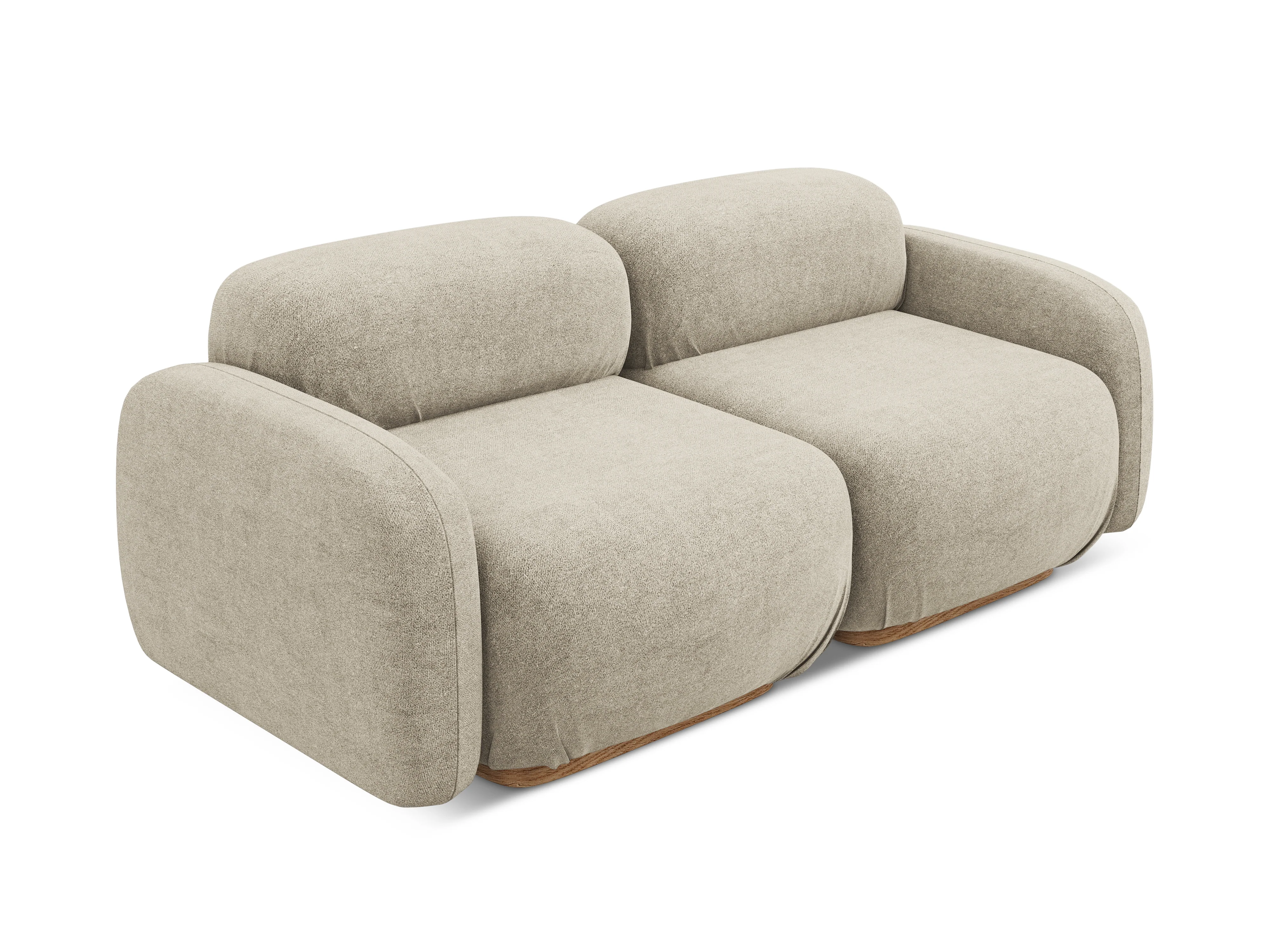Sofa modułowa 3-osobowa AILANI beżowy boucle - Image 4