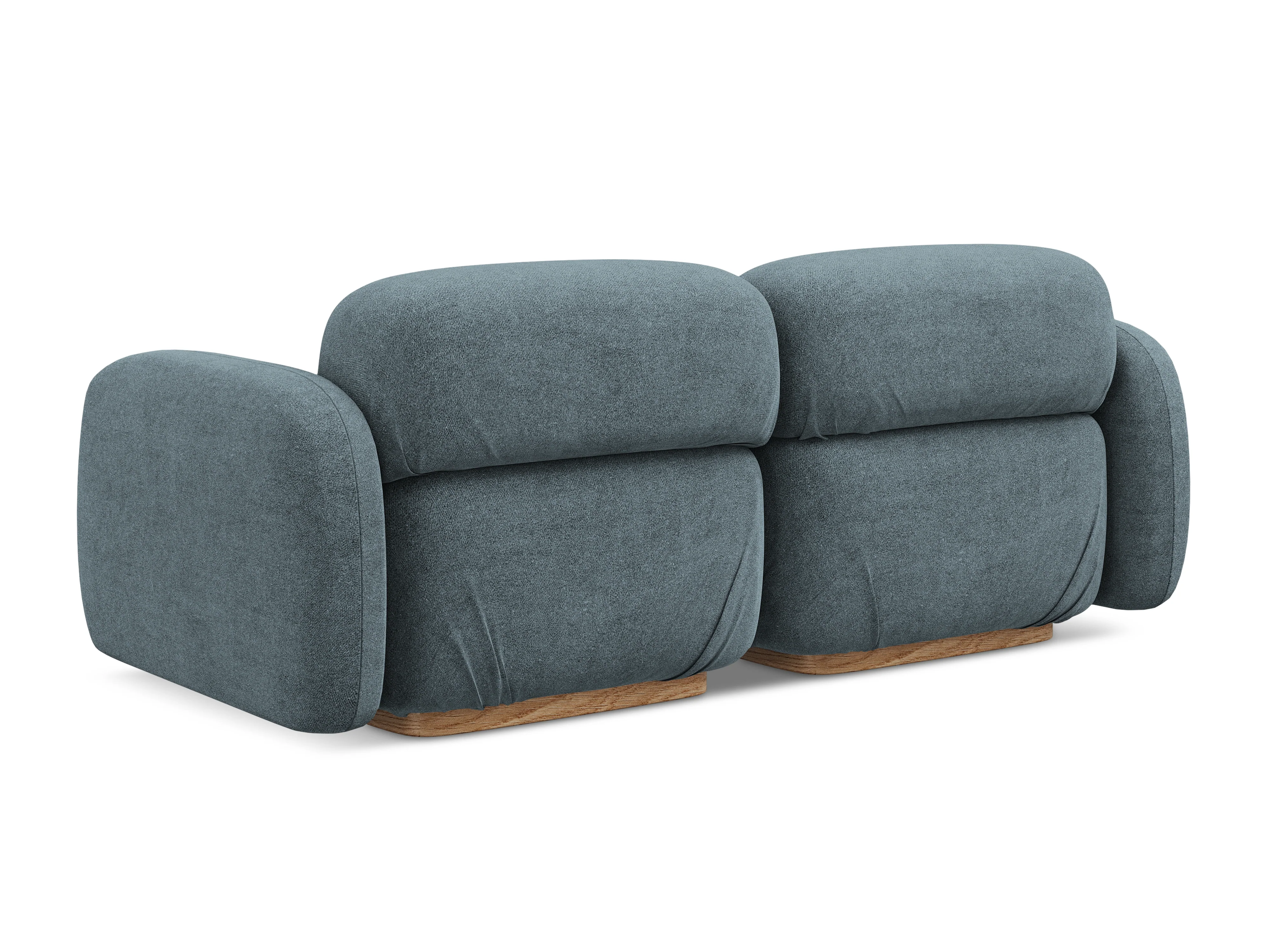 Sofa modułowa 3-osobowa AILANI dżinsowy niebieski boucle - Image 5